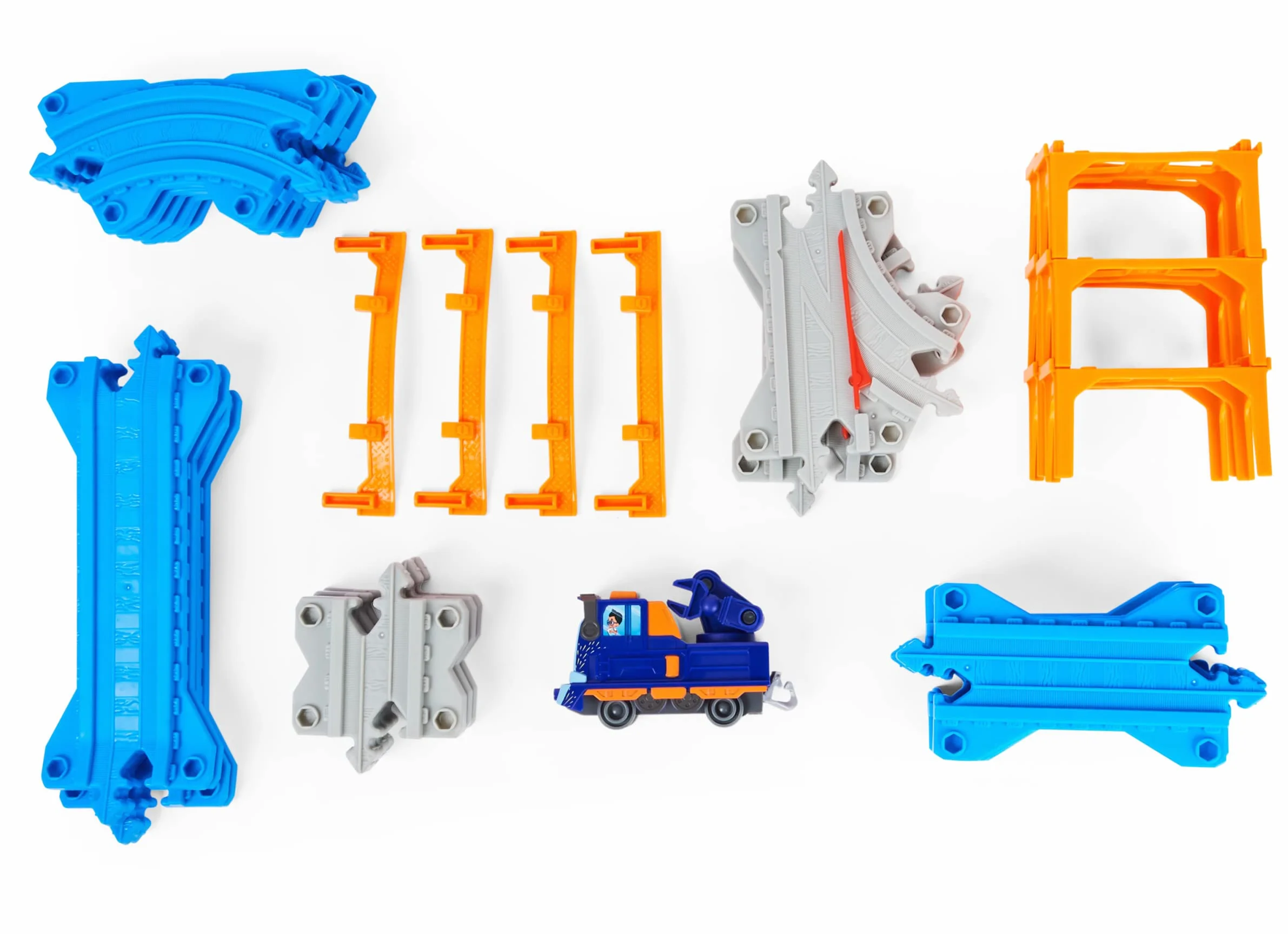 Mighty Express Zestaw 32 sztuk łącznych i ekskluzywny pociąg Milo, zabawki dla dzieci 3+
