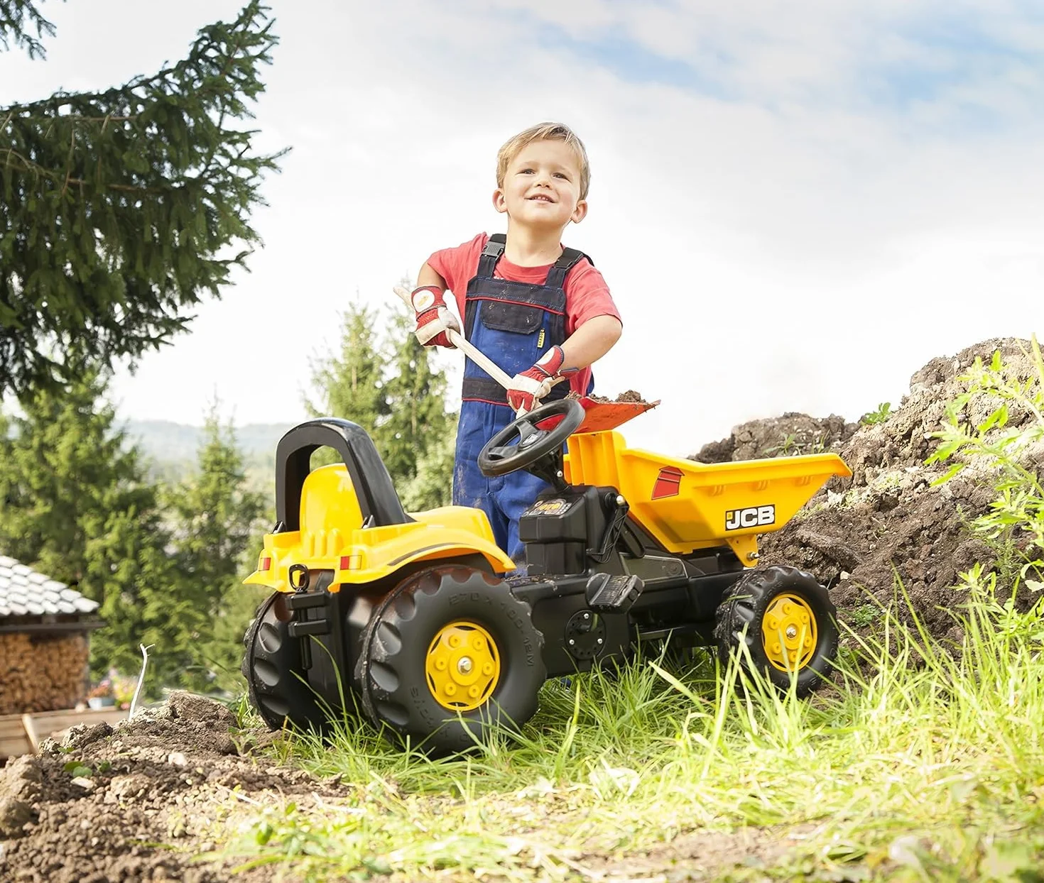 Rolly Toys JCB Dumper, żółty, 93 x 44 x 52 cm