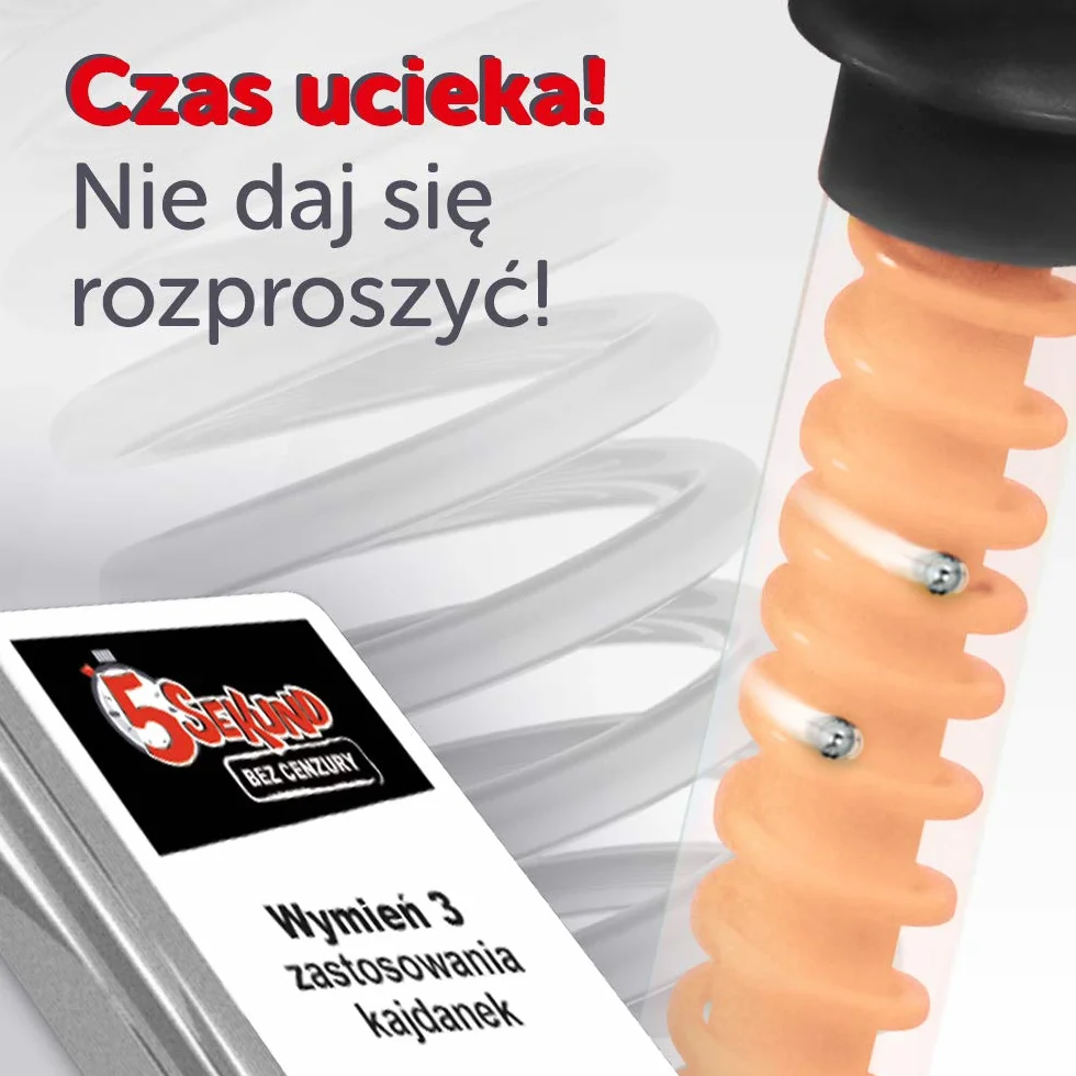 Trefl, 5 Sekund Bez Cenzury, Dynamiczna Gra Dla Dorosłych, Karty z Pytaniami, Czasomierz, Zabawne Pytania, Towarzyskie Spotkanie, Integracja, Impreza, Gra dla Osób od 18 Lat