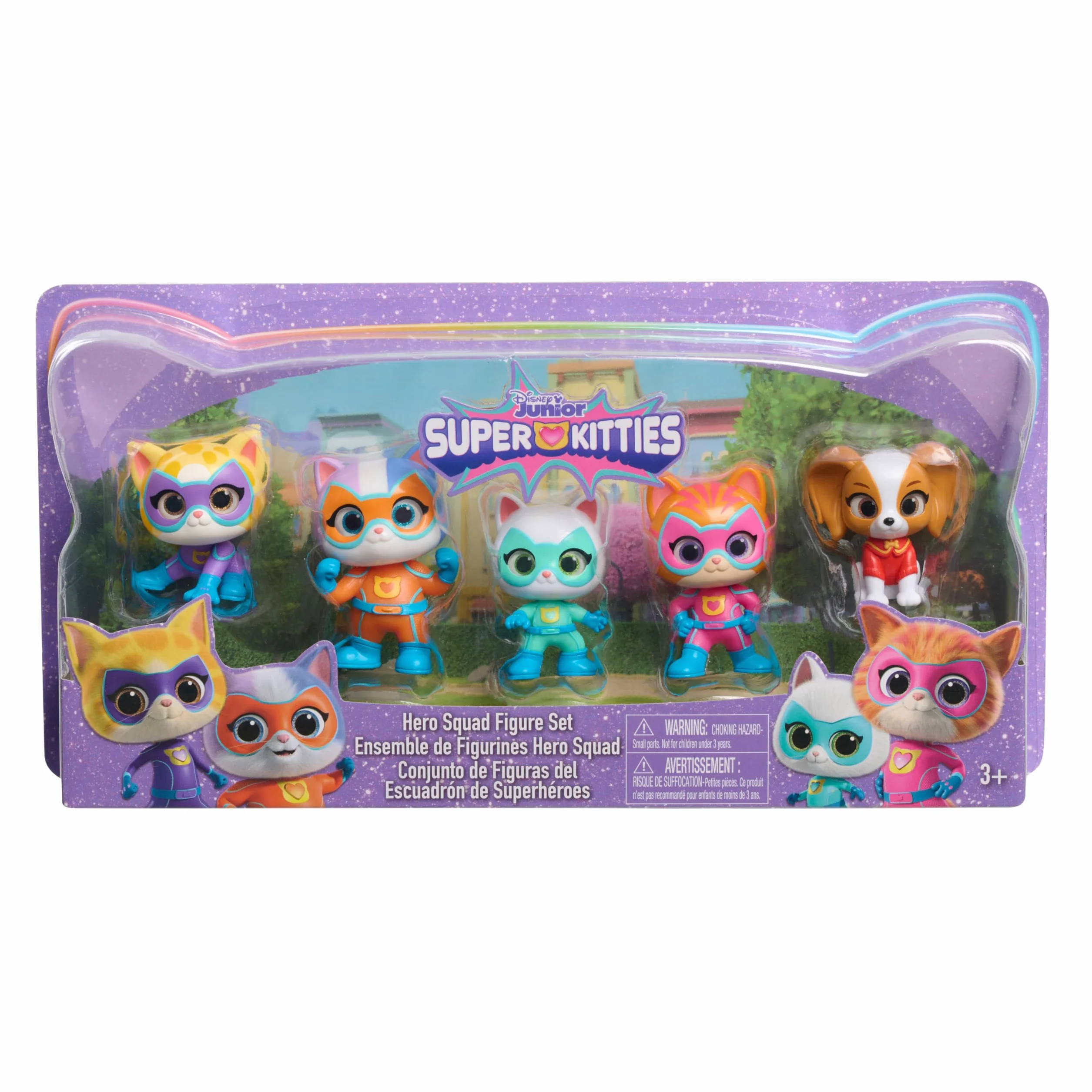 Disney Junior SuperKitties Hero Squad 5-Piece Figure Set