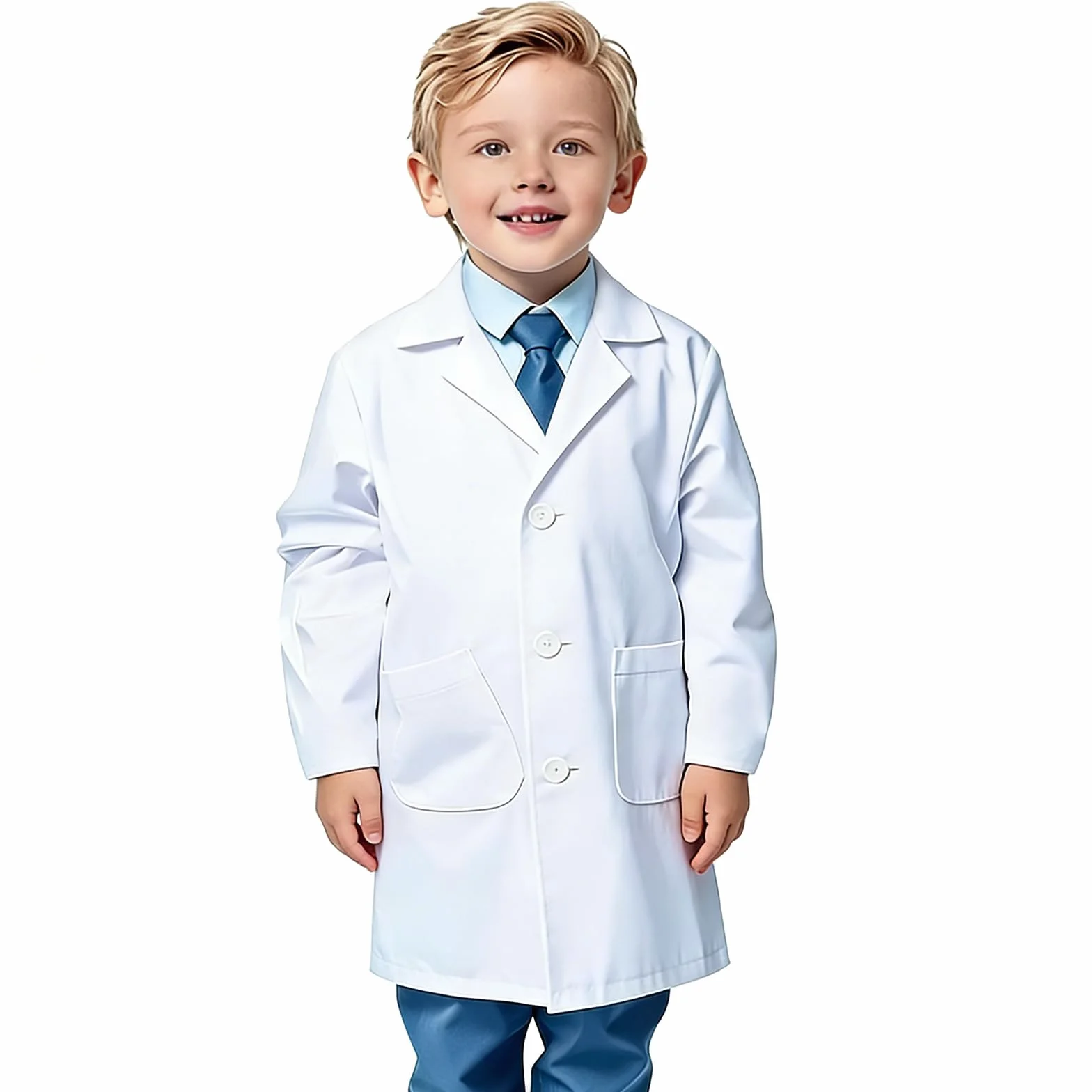 Szlafrok laboratoryjny dla dzieci, biały fartuch laboratoryjny dla dzieci, dziewczynka, z okularami ochronnymi i pozwoleniem na pracę, kostium lekarza dziecka, szlafrok naukowy dla studentów