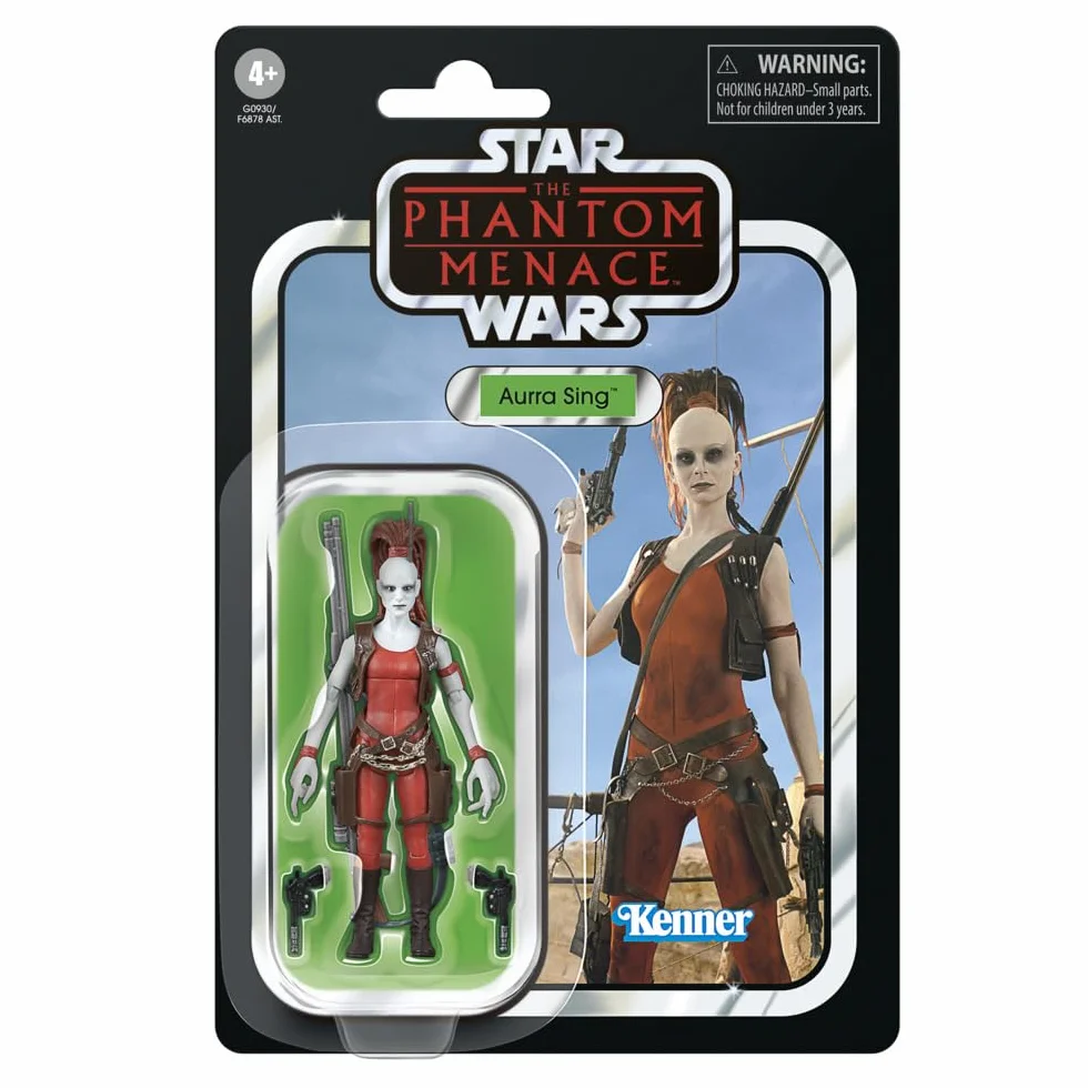 Hasbro Star Wars, kolekcja vintage, 9,5 cm Aurra Sing figurka inspirowana "Gwiezdnymi Wojnami"