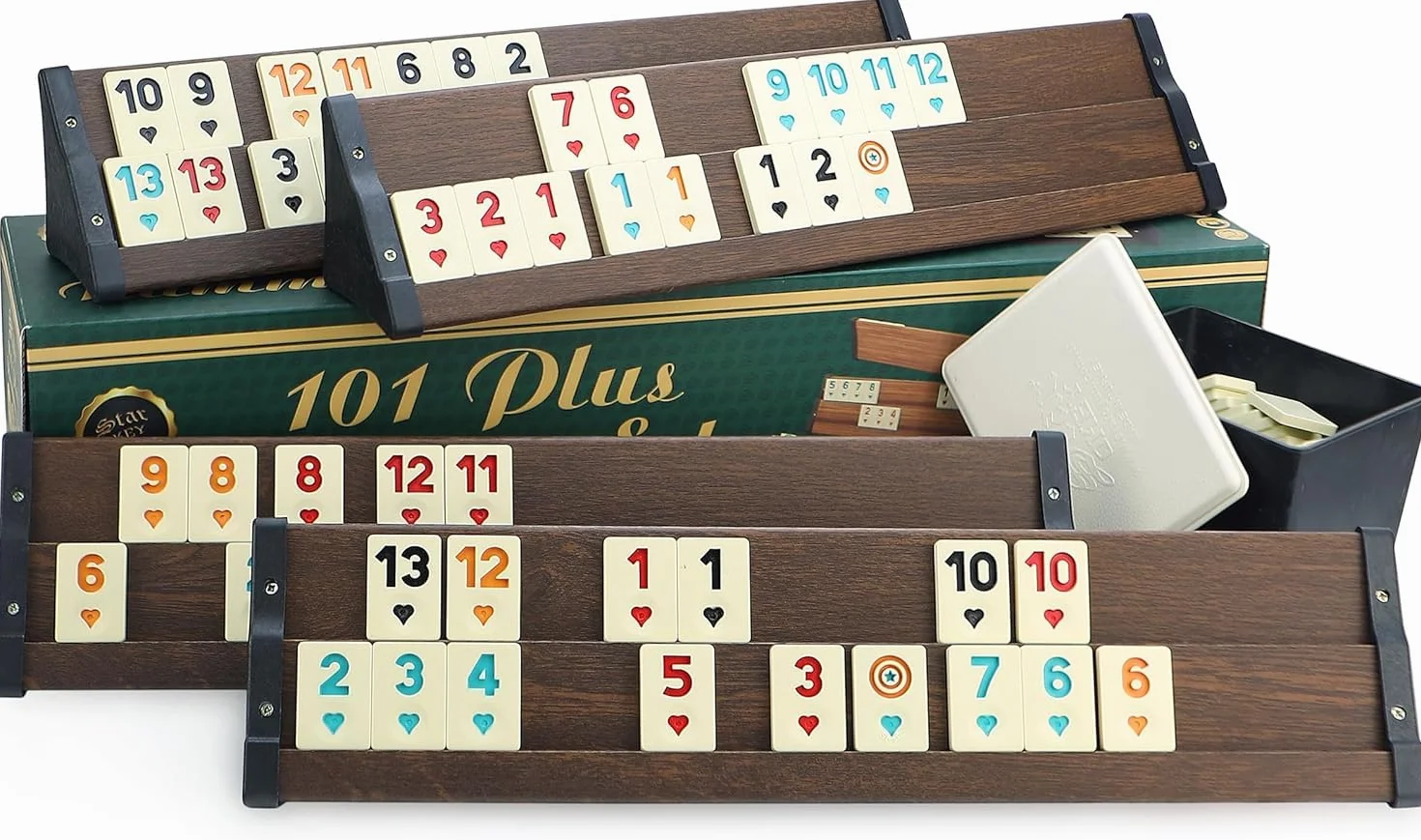 Semus Rummy Set Okey brązowy z długopisem melaminowy