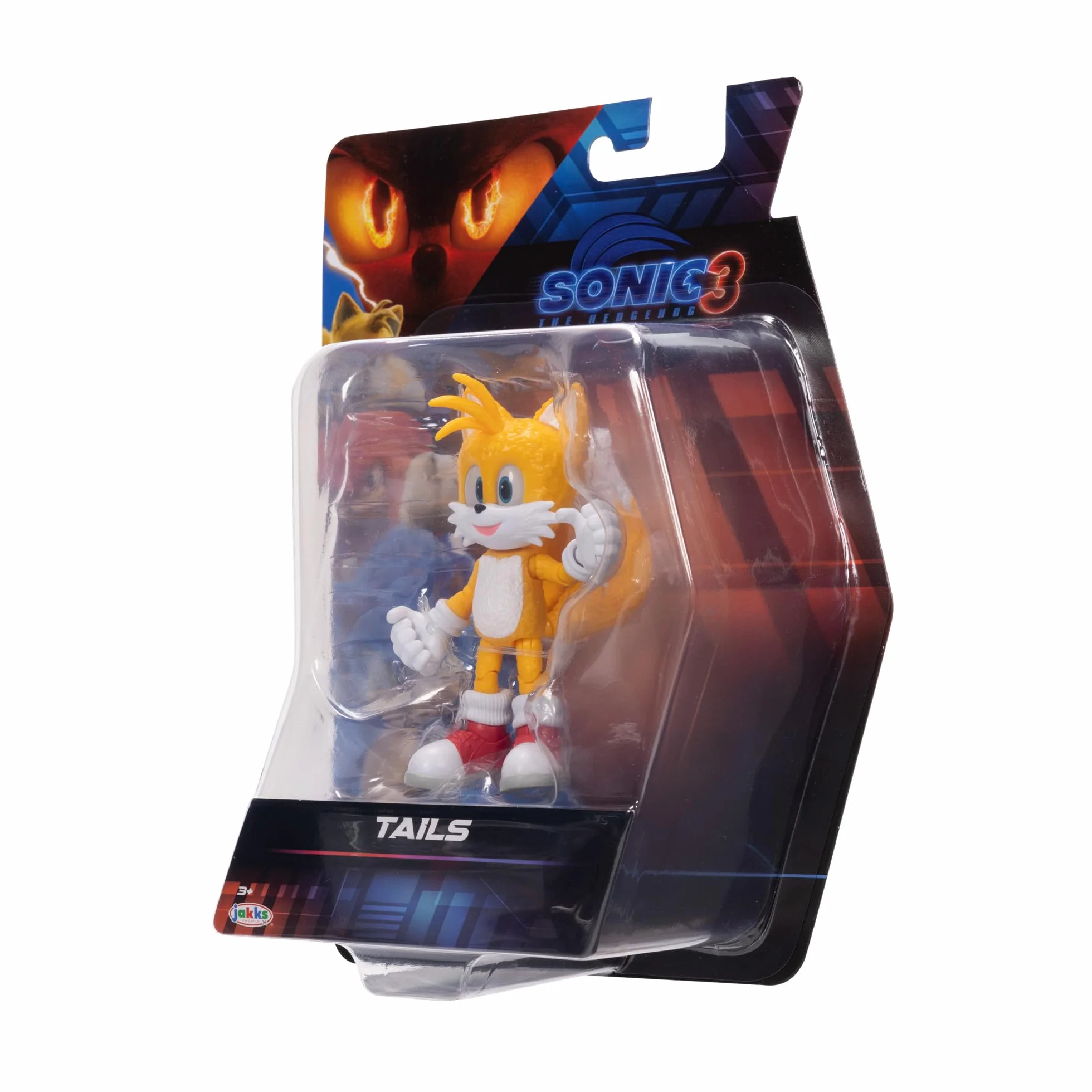 Sonic The Hedgehog Sonic 3 Movie Tails kolekcjonerska figurka Jakks Pacific 13 cm wysoko przegubowa oficjalna licencja