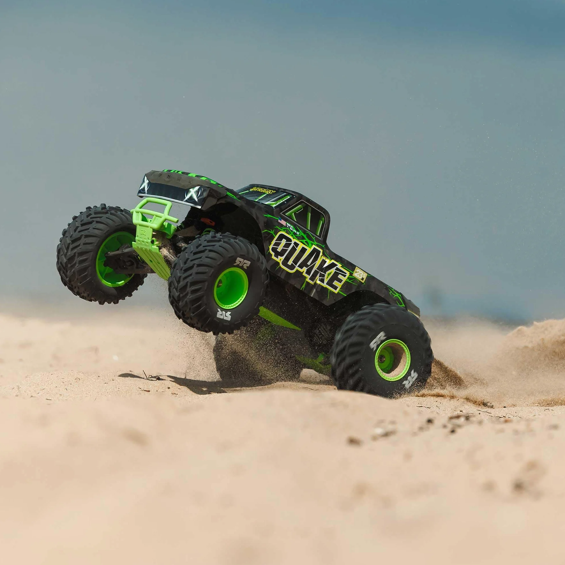 ARRMA RC Truck 1/10 Quake 223S 2WD RTR Brushless Monster Truck Green