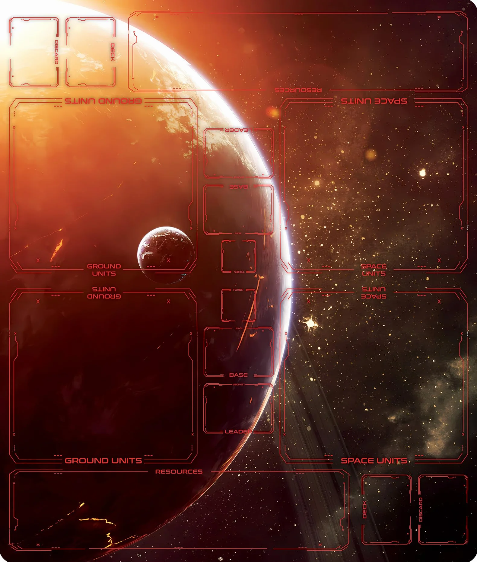 Mata kompatybilna z Star Wars Unlimited dla 2 graczy 28" x 24" / 72 x 61cm - Czerwony