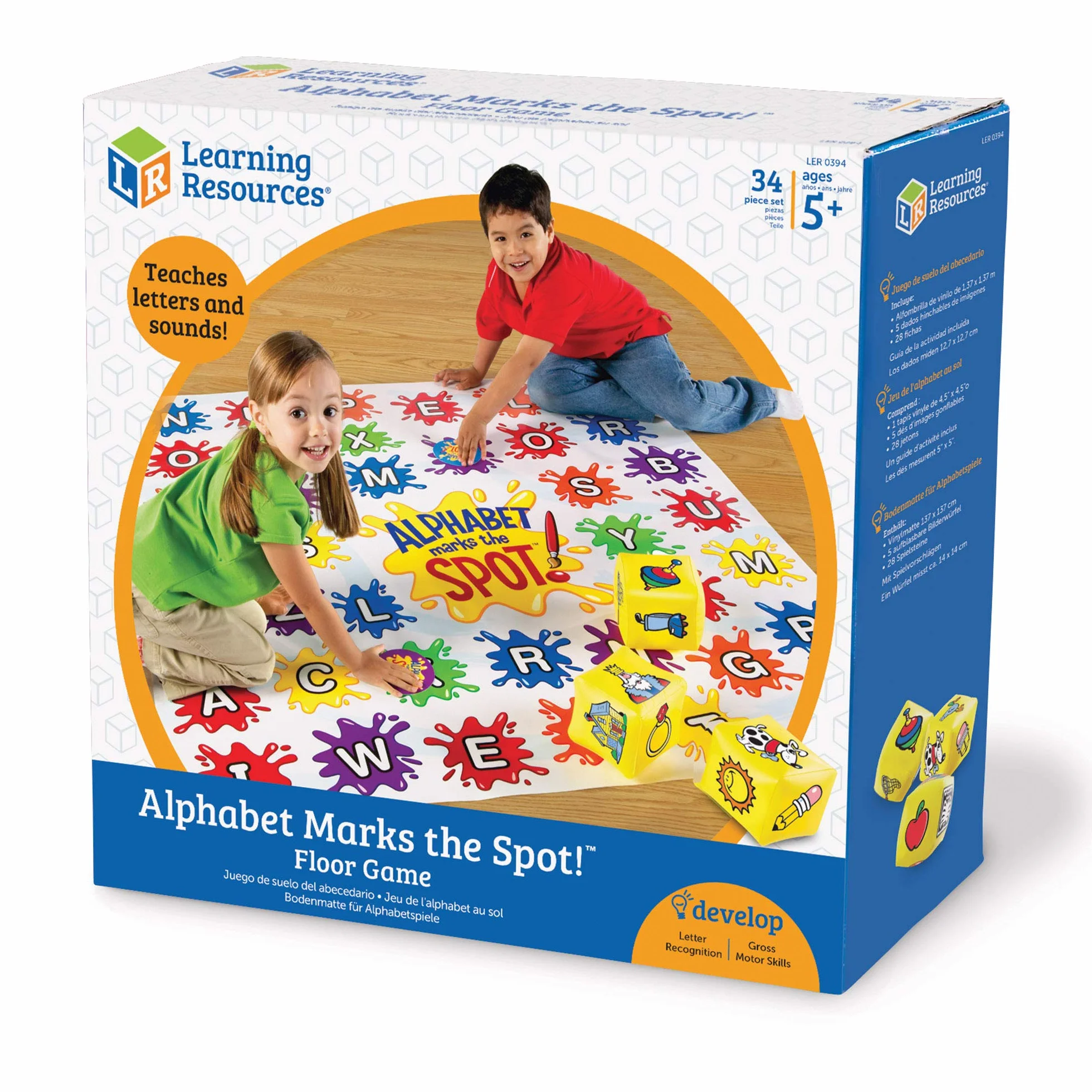 Learning Resources Alphabet Marks the Spot Gra Podłogowa 34 Części Zestaw Aktywności