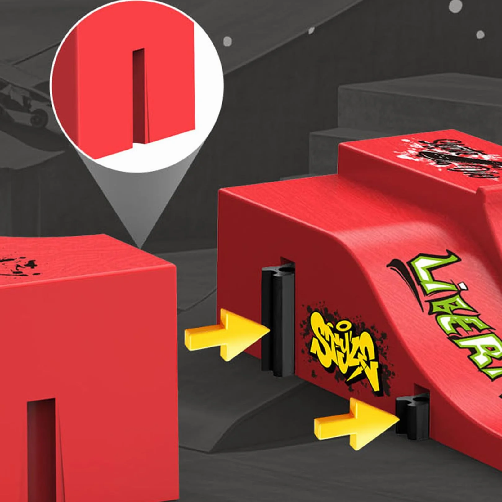 Mini Fingerboard Finger Skateboard Zestaw Akcesoriów do Rampy z 1 Deskorolką Na Palec i Zapasowymi akcesoriami Ultimate Sport Training Requisiten (A)