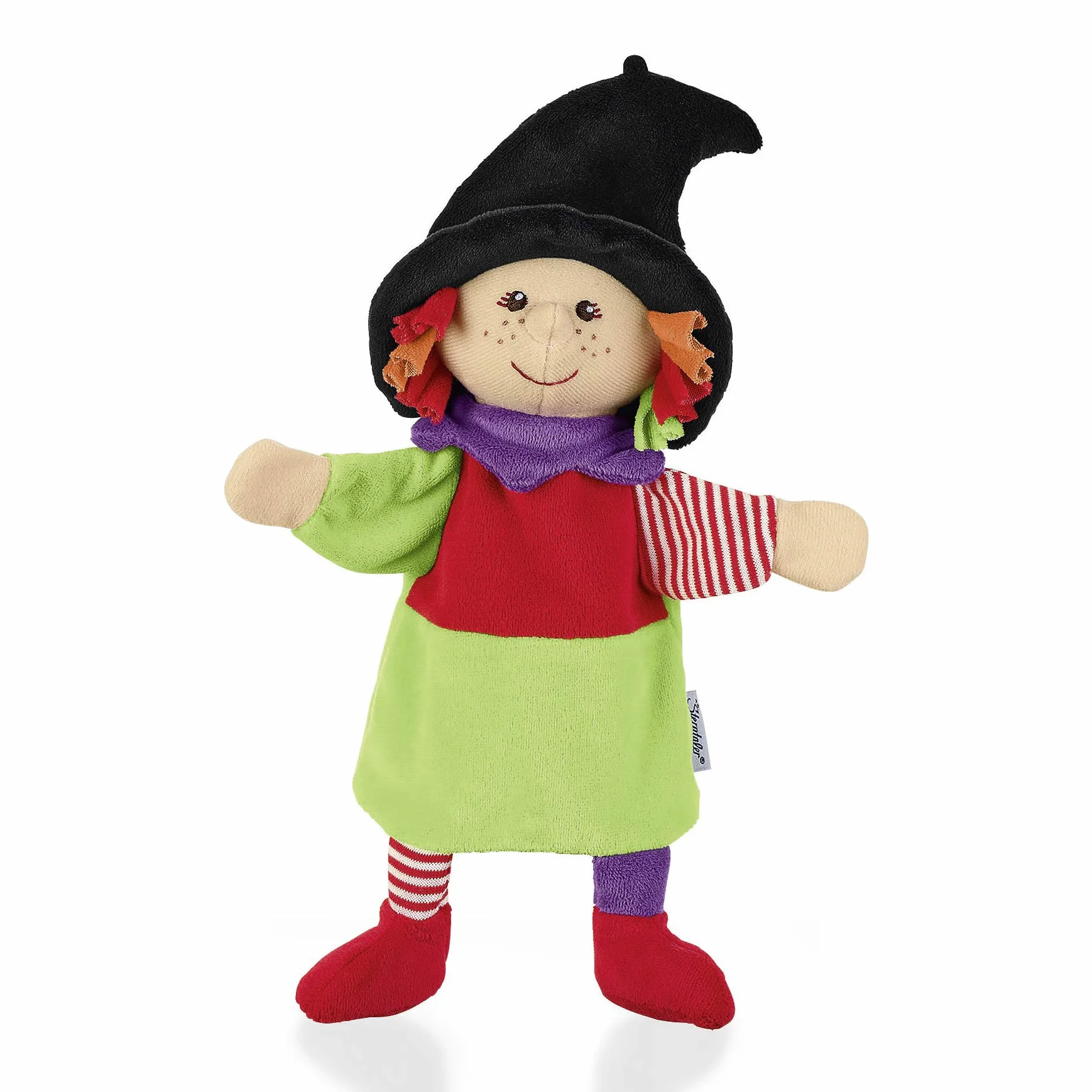 Sterntaler 3622016 pacynka czarownica, idealna do teatru lalek i odgrywania ról, 29 x 21 x 7 cm, wielokolorowa