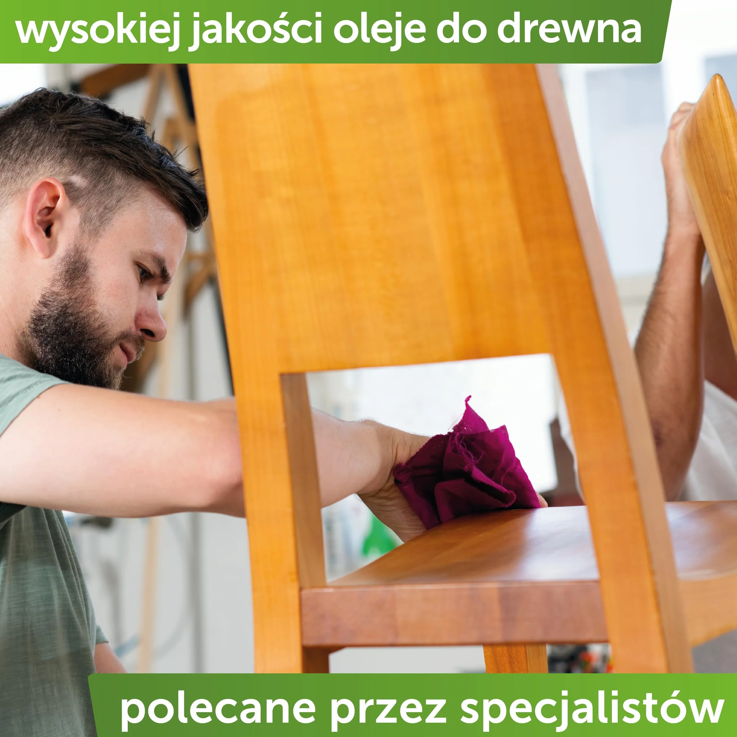 Nordicare Olej do pielegnacji mebli [500ml] bezbarwny Olej do konserwacji drewna. Dąb, buk, orzech, modrzew. Lazura do drewna na bazie oleju lnianego. Pokost lniany