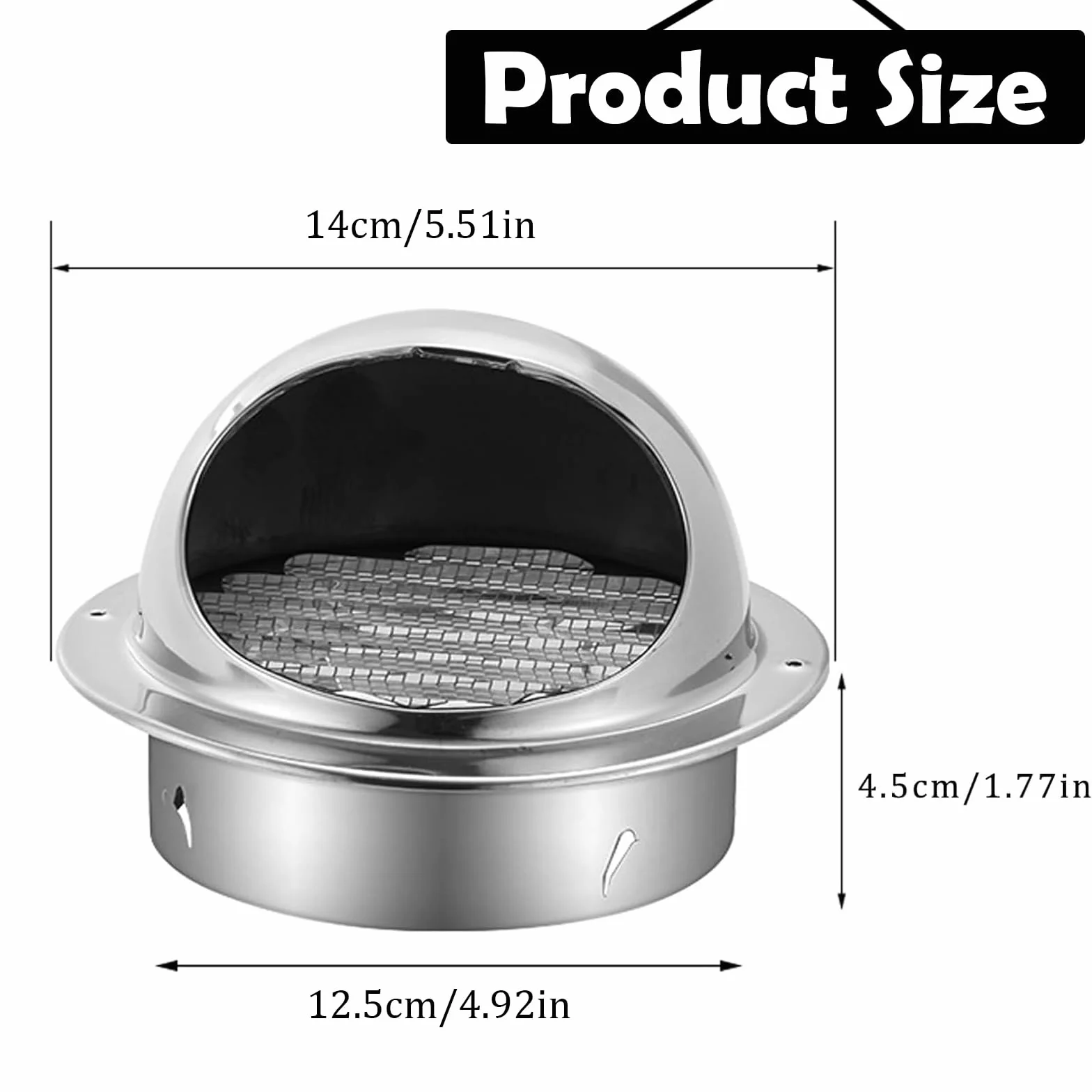Kratka wentylacyjna 130 mm, kratka wentylacyjna, kratka wentylacyjna, kratka wentylacyjna, kratka wentylacyjna na zewnątrz, okrągła kratka wentylacyjna, ochrona przed warunkami atmosferycznymi z