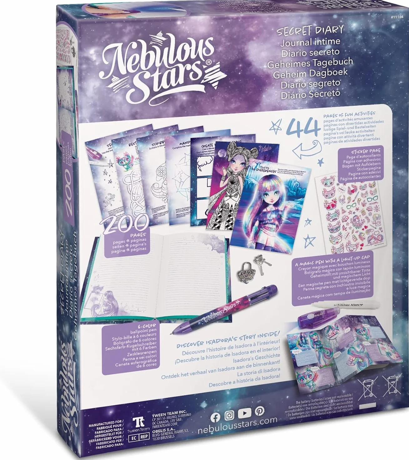 Nebulous Stars NS11104 Isadora's Secret Diary Craft, Colourful