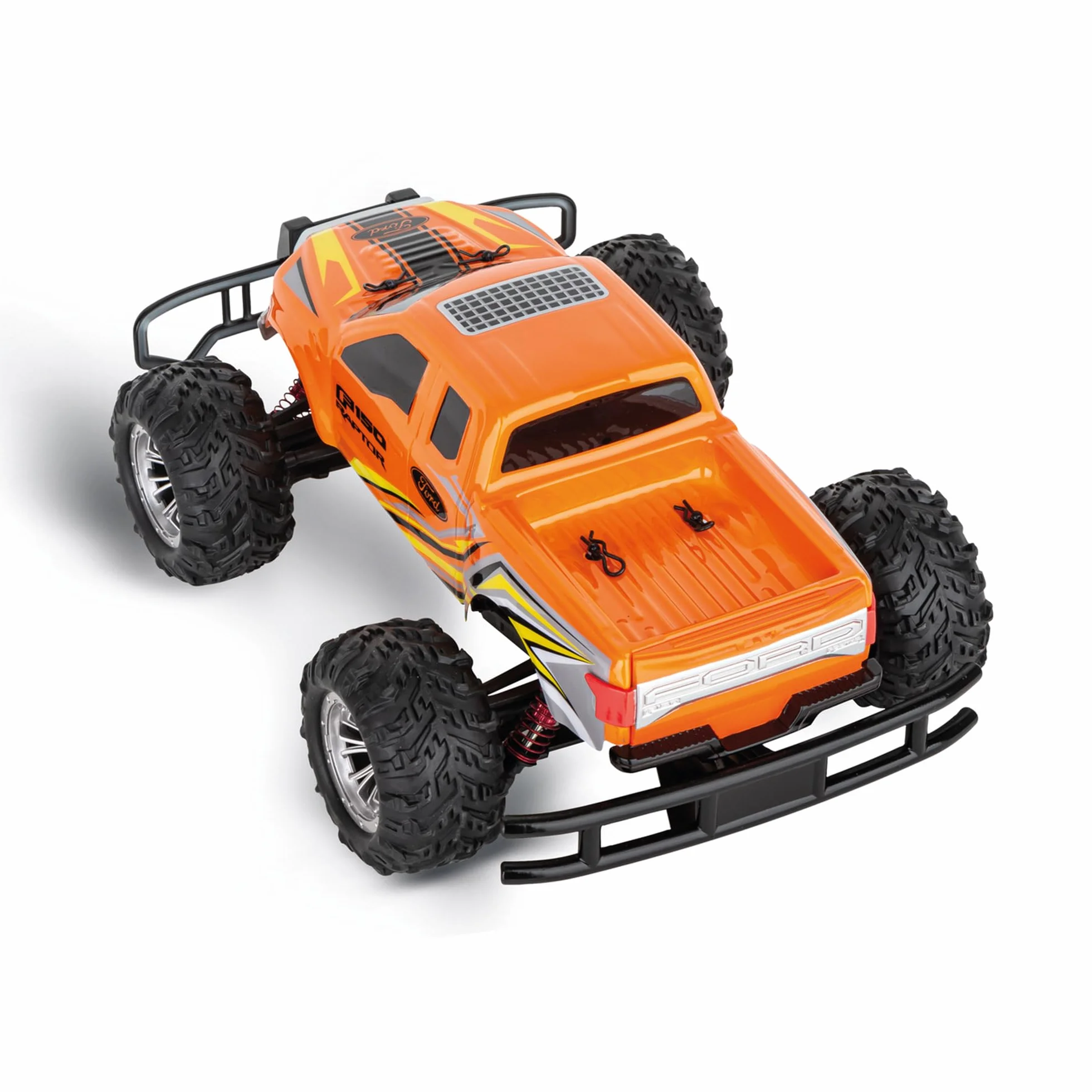 Carrera 370162126 Ford F-150 Raptor mocny pojazd RC 24 GHz zabawa w terenie dzięki napędowi na wszystkie koła, amortyzatorom olejowym i oponom pneumatycznym, wyścigi z dużą prędkością do 30 km/h
