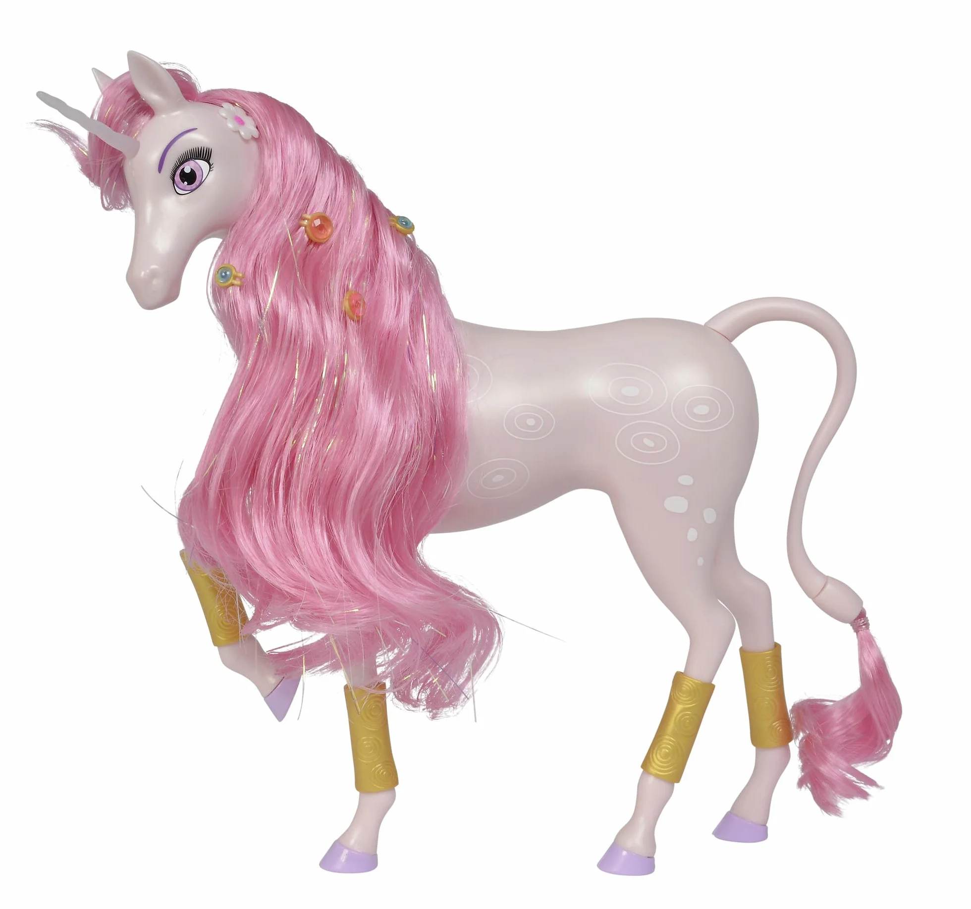 Simba 109480094 - Mia and Me Jednorożec Lyria, z Klipsami do Włosów i Szczotką, 25 cm Koń do Zabawy, Kucyk, od 3 Lat