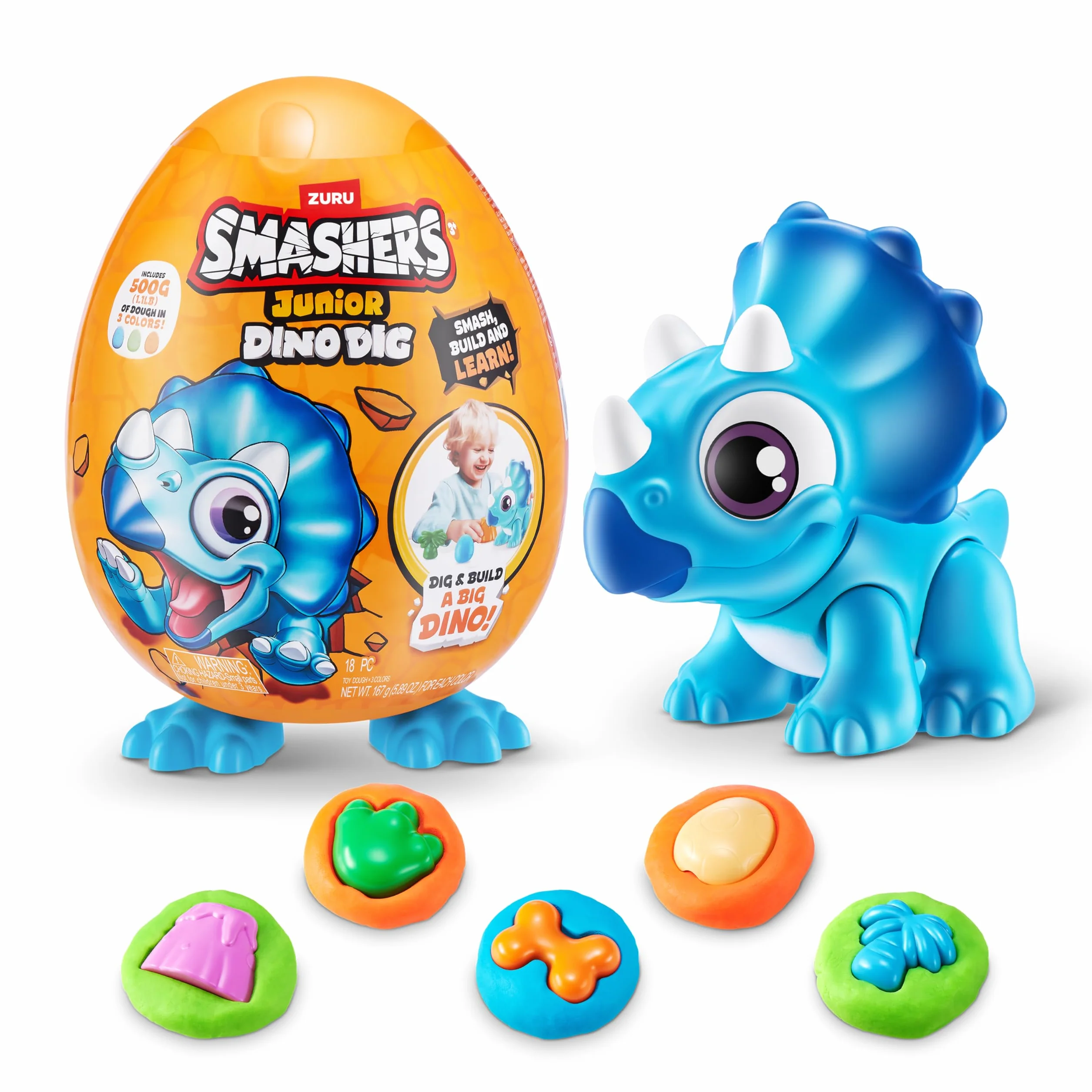 Smashers Junior Dino Dig małe jajko (triceratops)