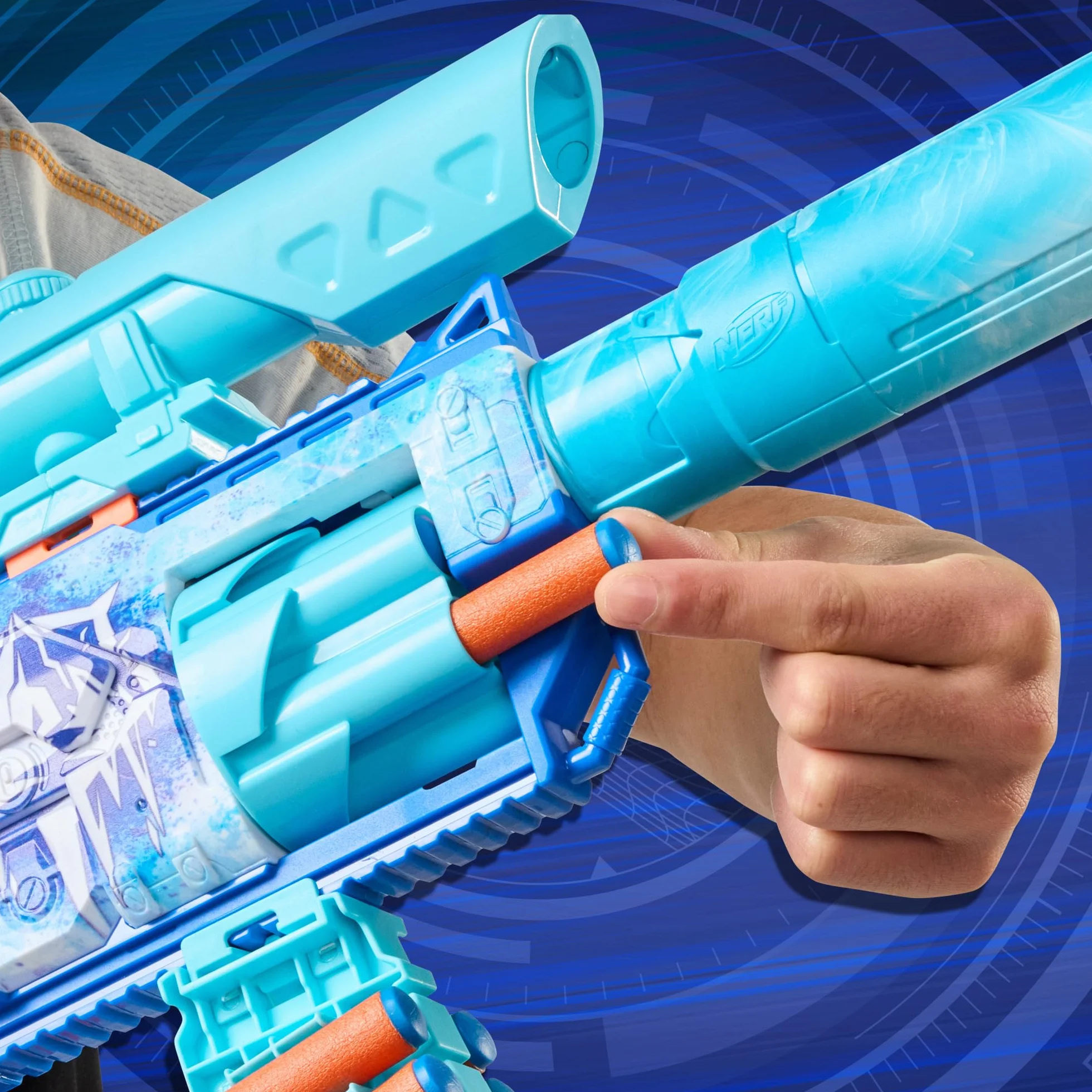 Nerf Wyrzutnia Loadout FrostFusion i 30 Strzałek N1