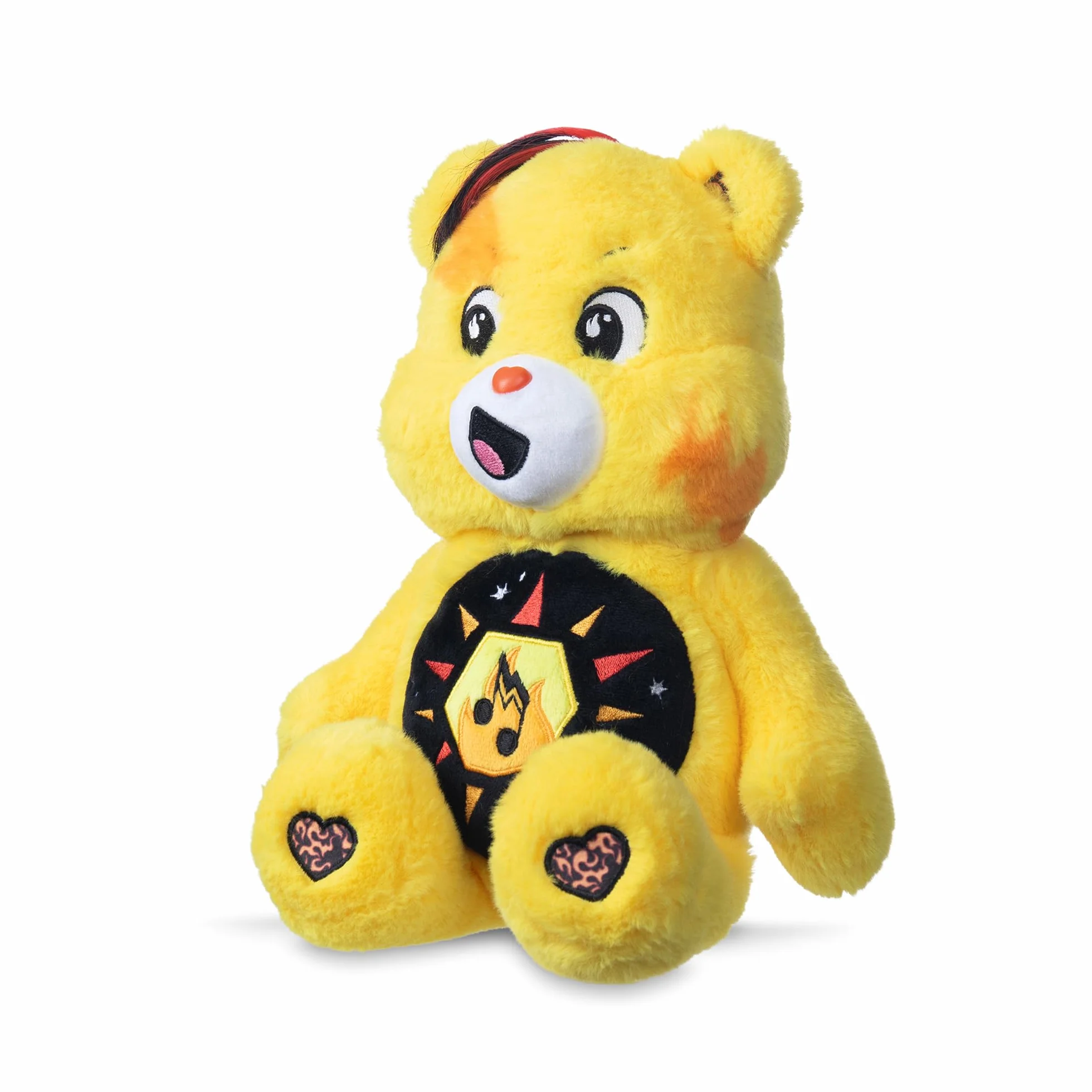 Basic Fun Care Bears 22 cm Maskotka Pluszowa Rock Theme – Funshine Bear – Edycja ekologiczna – Dla dzieci i fanów