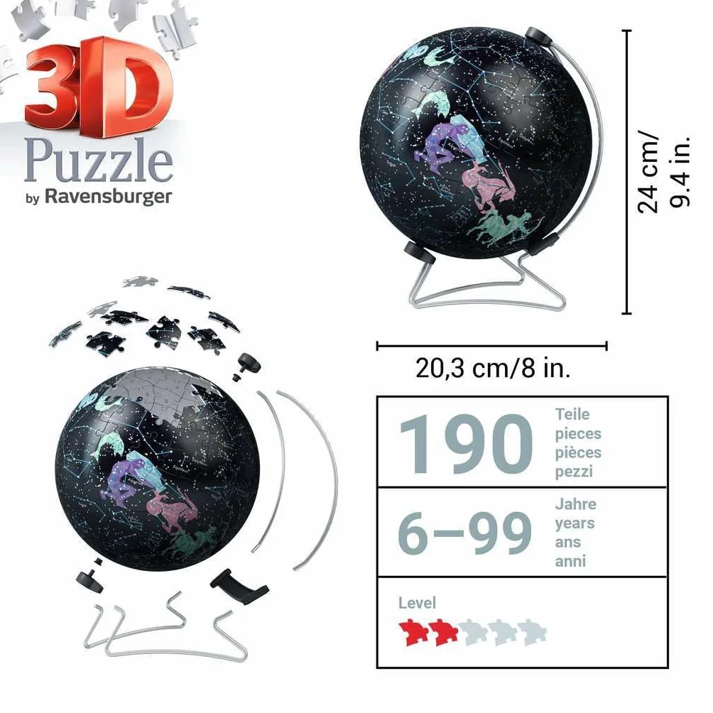 Puzzle 3D Globus konstelacje