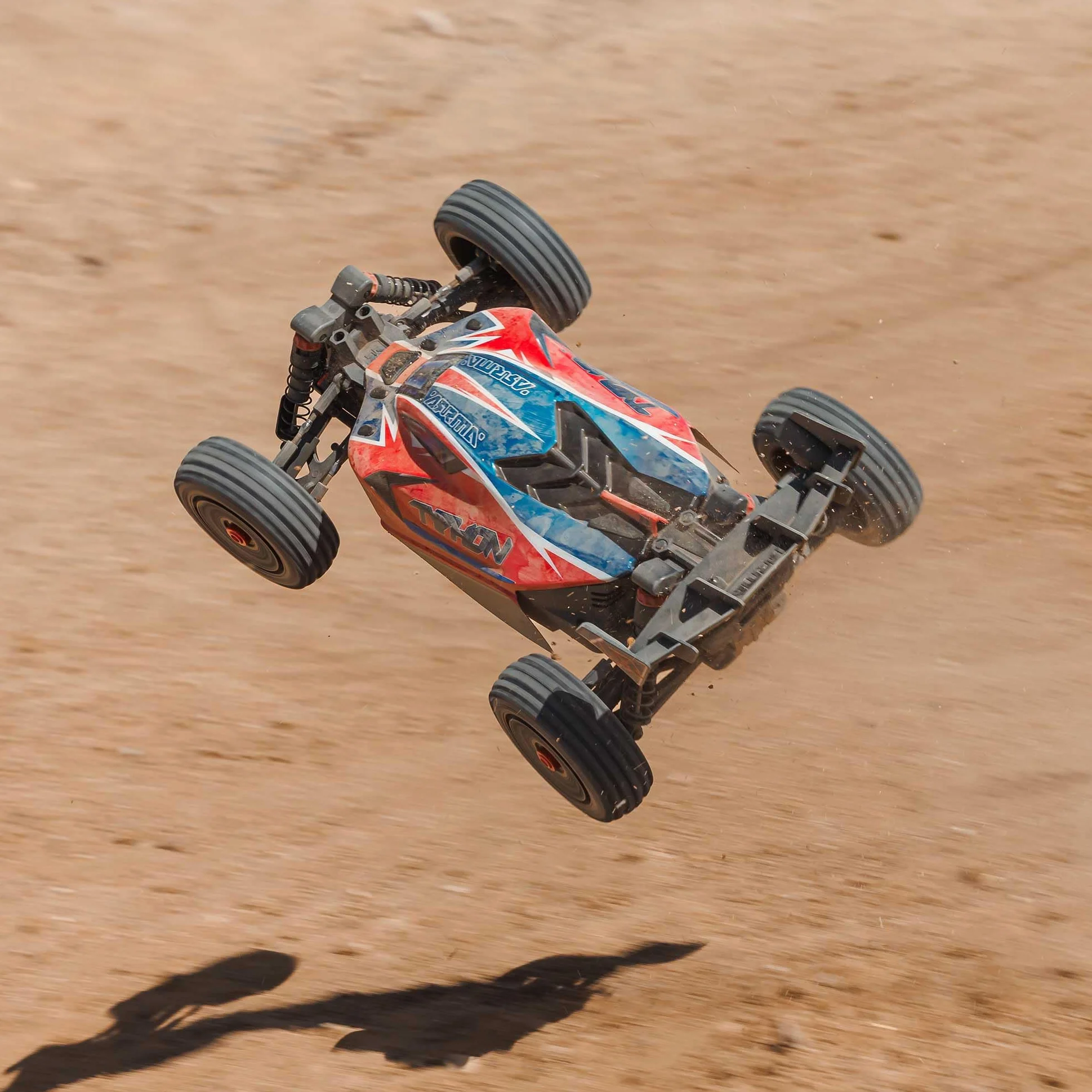ARRMA RC Car 1/8 Typhon 4X4 223S BLX BRUSHLESS Buggy RTR (bateria i ładowarka nie są dołączone) z DSC RED/Blue, ARA4306V4T3