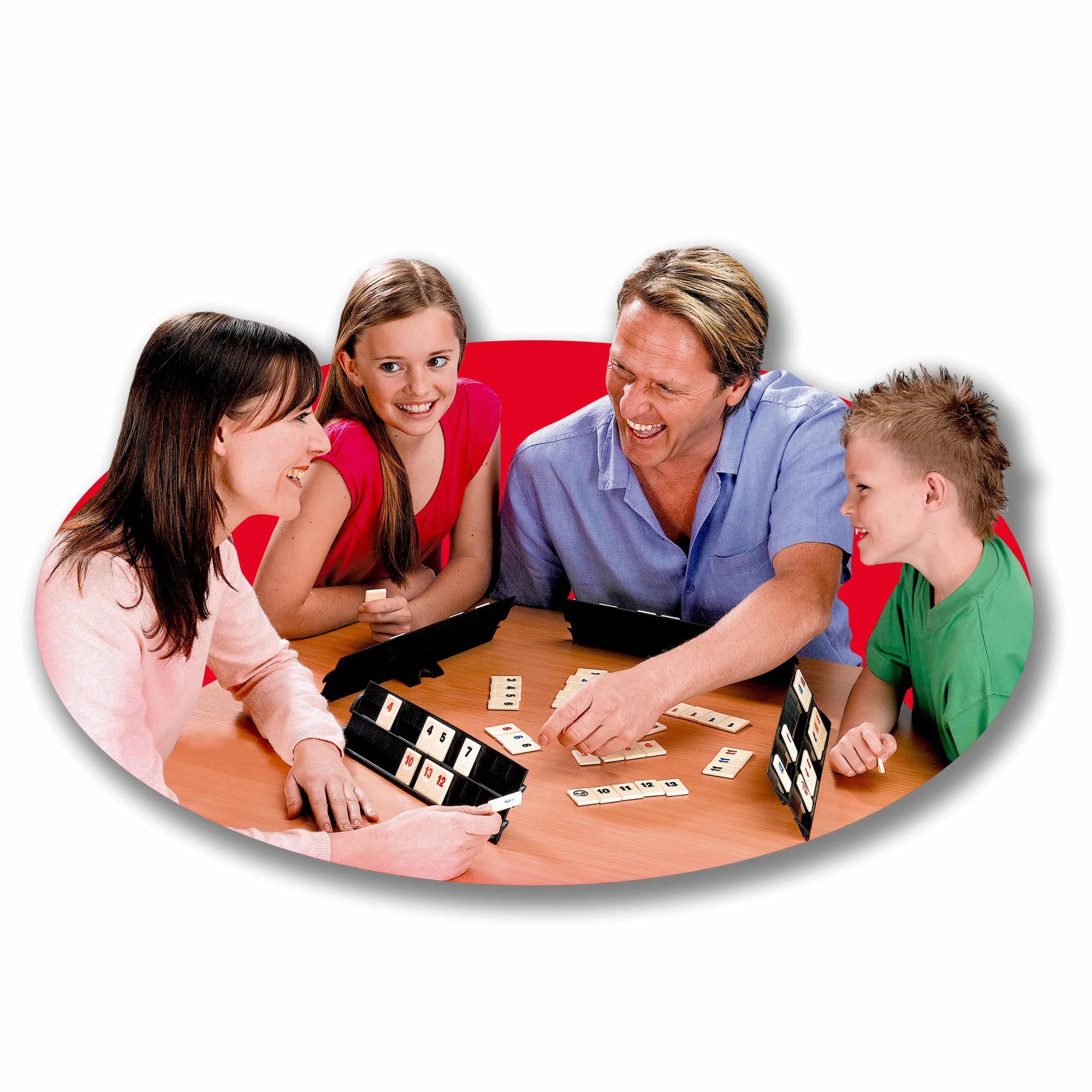 IDEAL, klasyczna gra Rummikub: łączy ludzi, rodzinne gry strategiczne, dla 2-4 graczy, wiek 7 +