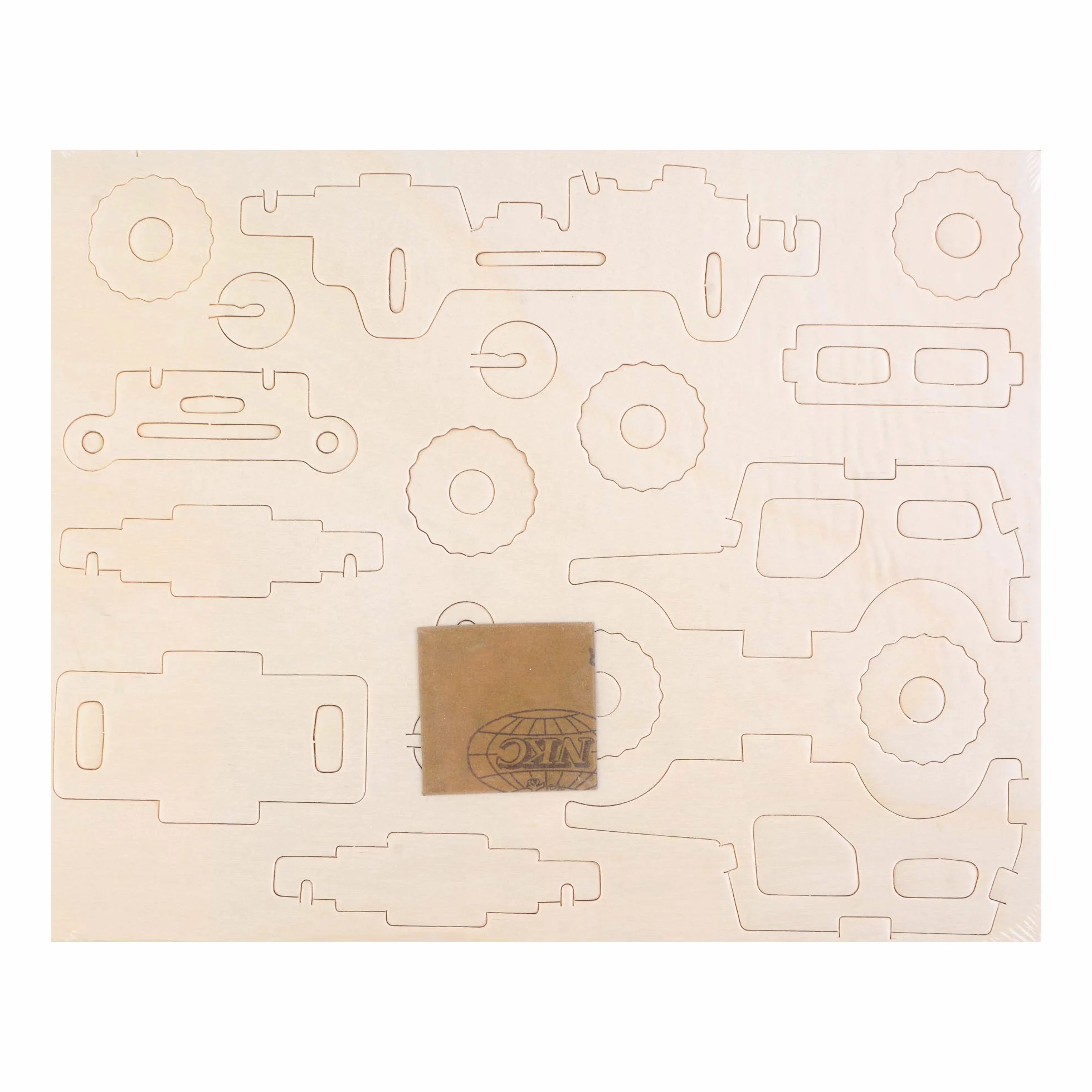 Georgie Porgy Zestaw konstrukcyjny, drewniane puzzle 3D, wycinane drewniane modele dla dzieci, zabawka, zestaw 3 szt. (dwupłatowiec, terenówka, statek ratowniczy)