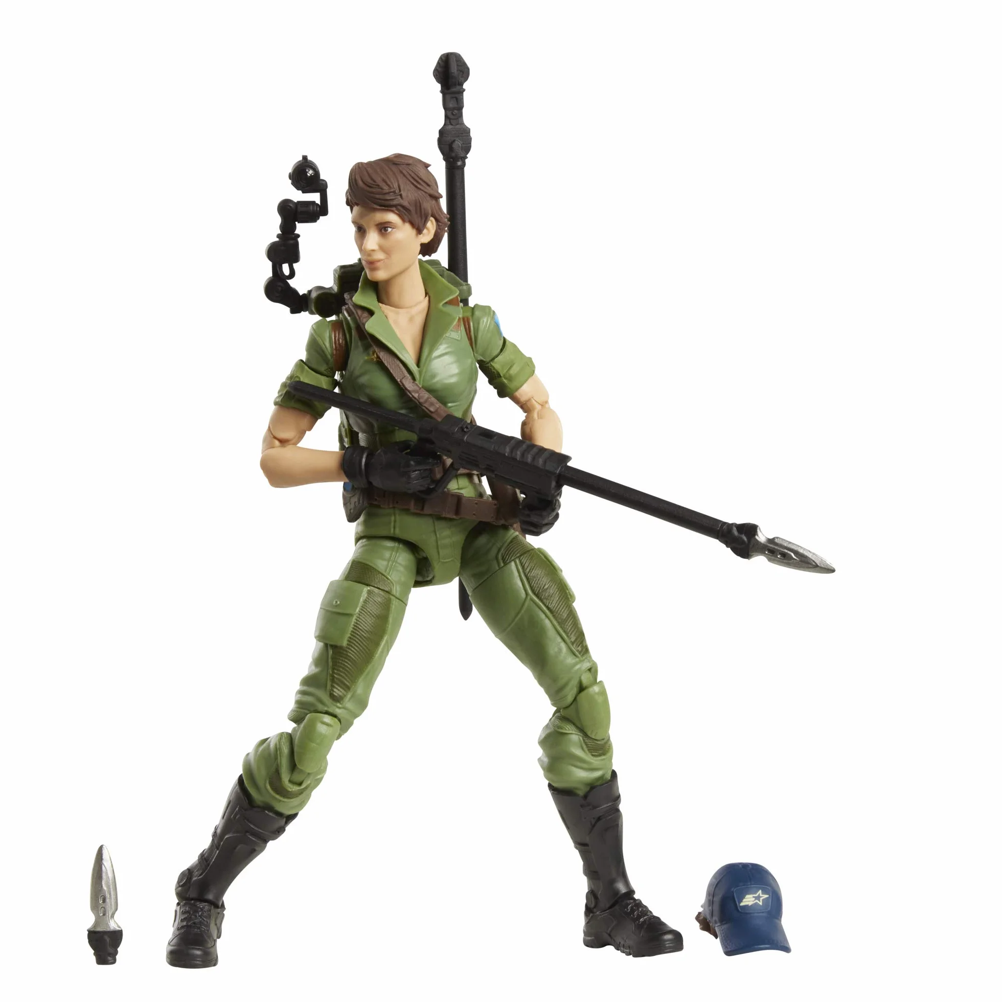 G.I. Joe Hasbro Classified Series Lady Jaye Figurka 25 Wysokiej jakości zabawka z kilkoma akcesoriami, skala 15,2 cm, z niestandardowym opakowaniem Art CS FIGURE ROCKET Żurawina