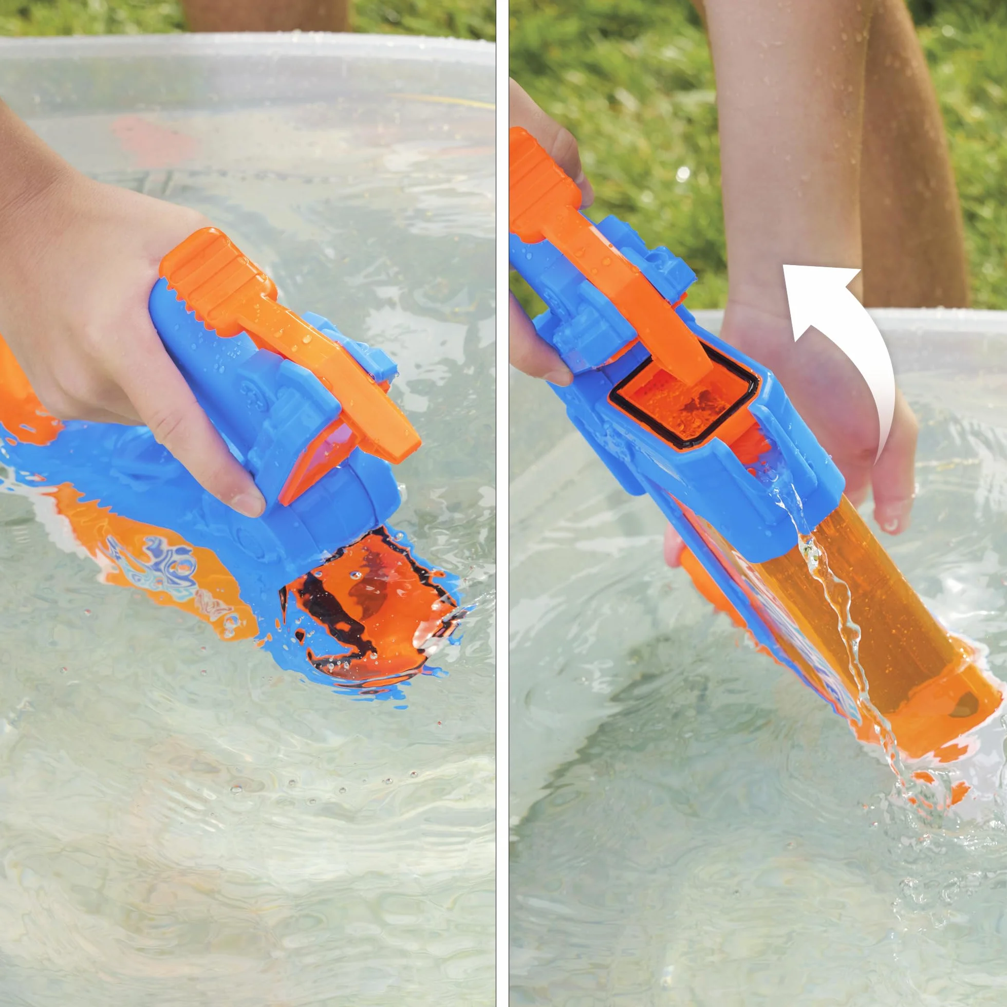 NERF Super Soaker Flip Fill Wyrzutnia wodna 887 ml, 4 style polewania