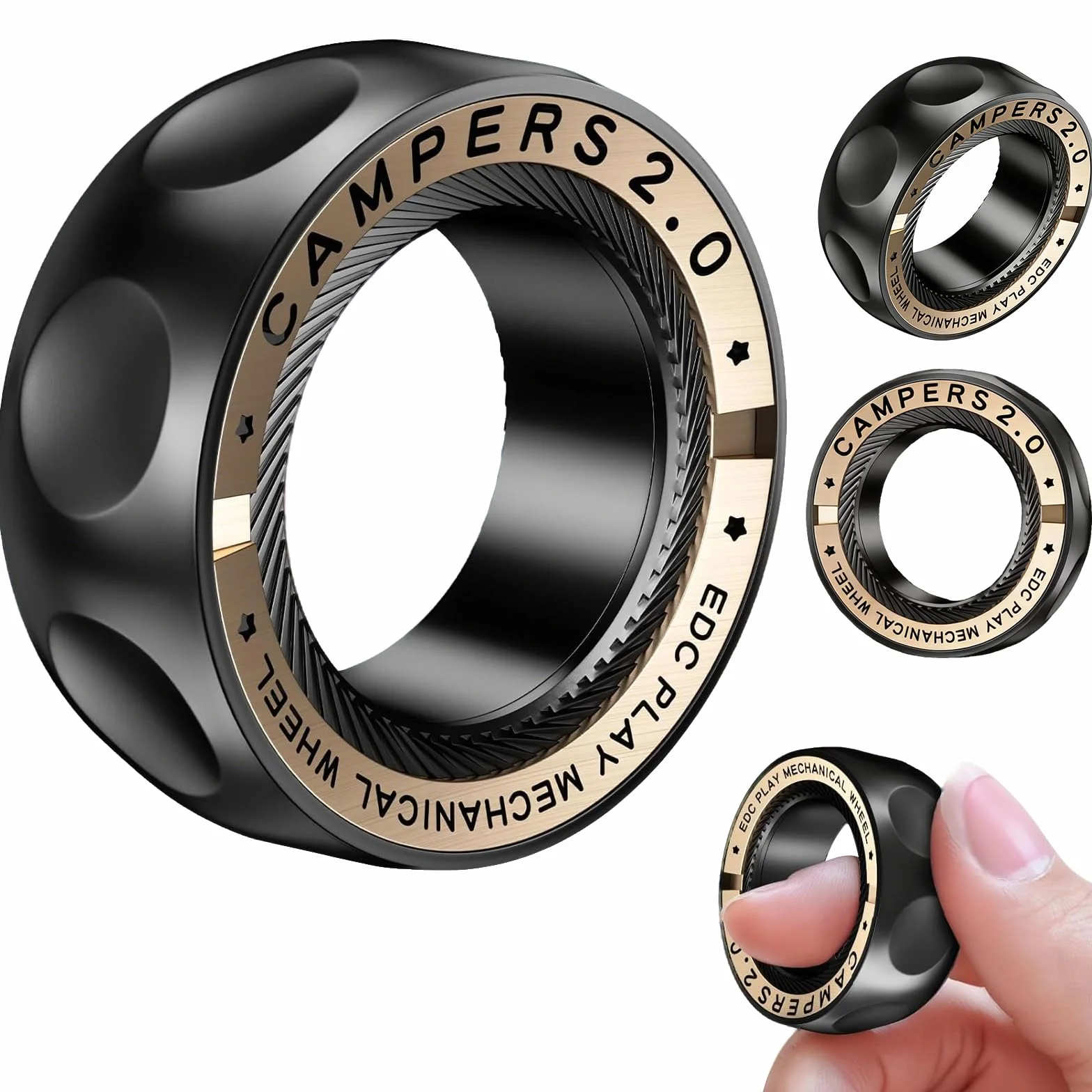 Fidget Slider pierścień antystresowy, zabawka dla dorosłych, metalowy suwak magnetyczny, haptyczna dekompresja, kręcące się pierścienie, prezenty dla mężczyzn i kobiet, ADHD, autyzm