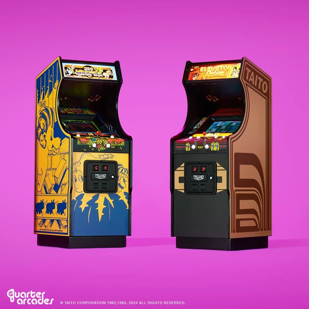Numskull Quarter Arcades Zoo Keeper Collector's Edition Mini Arcade 1/4 Skala Authentic Wooden Replica, Oryginalna Replika ROM, Akumulatorowa Bateria i 3 W Głośniki