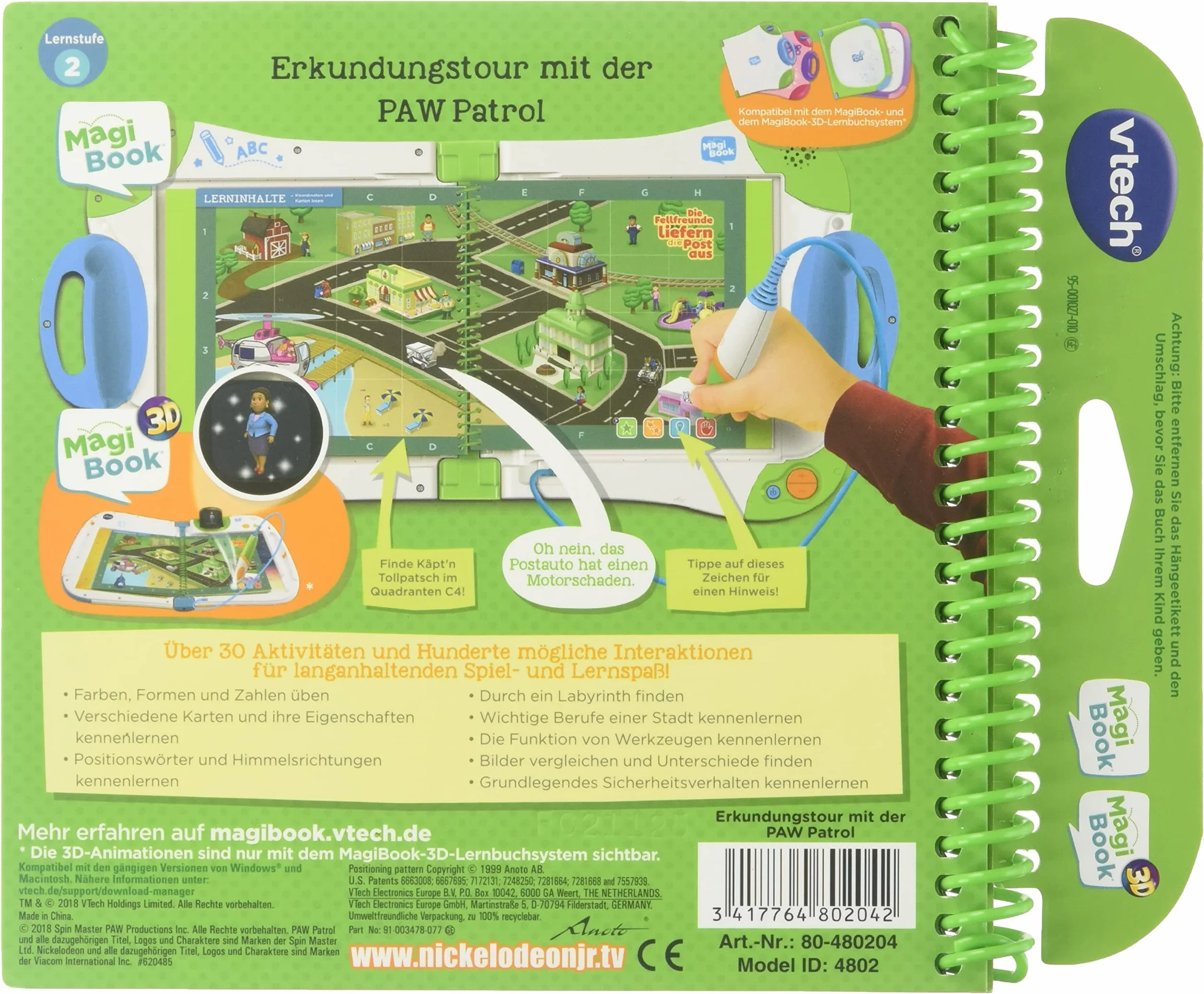 VTech MagiBook książka do nauki poziom 2 PAW Patrol wycieczka wyjazdowa wielokolorowa