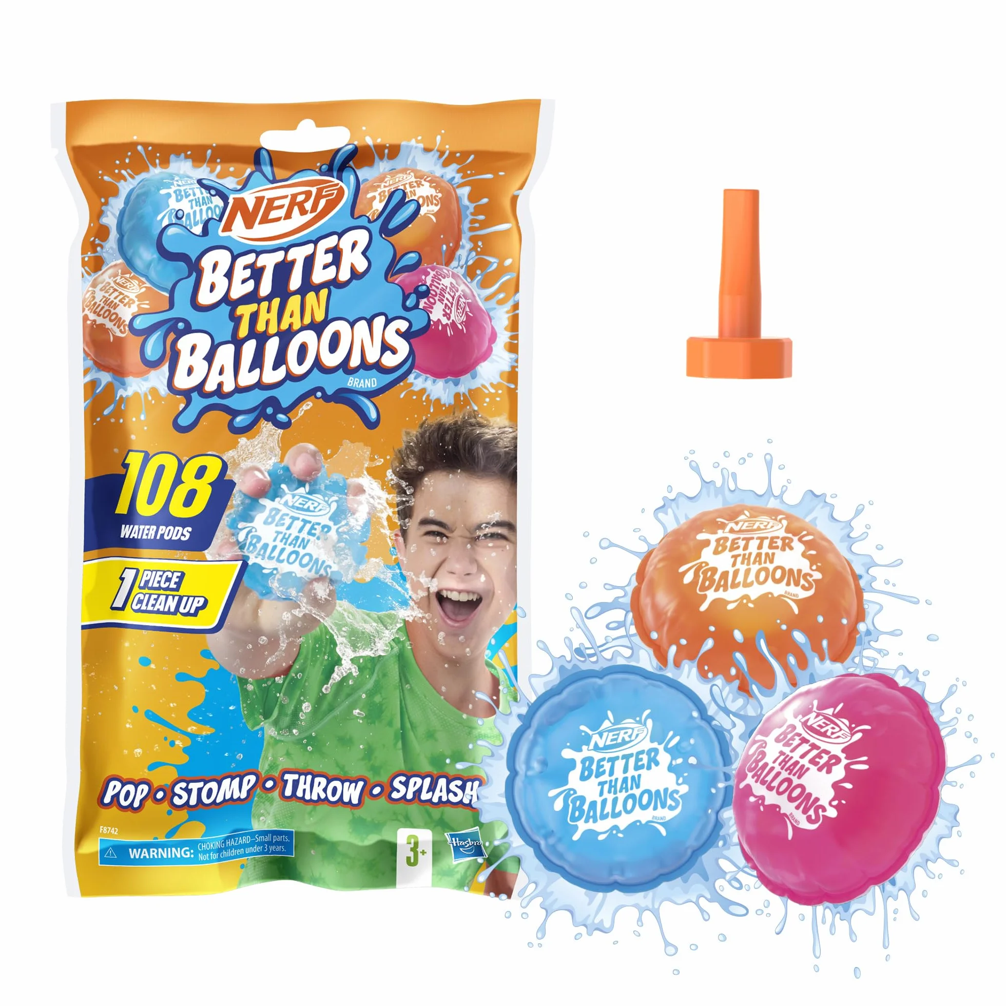 NERF Wodne zabawki marki Nerf Better Than Balloons, 108 kapsułek