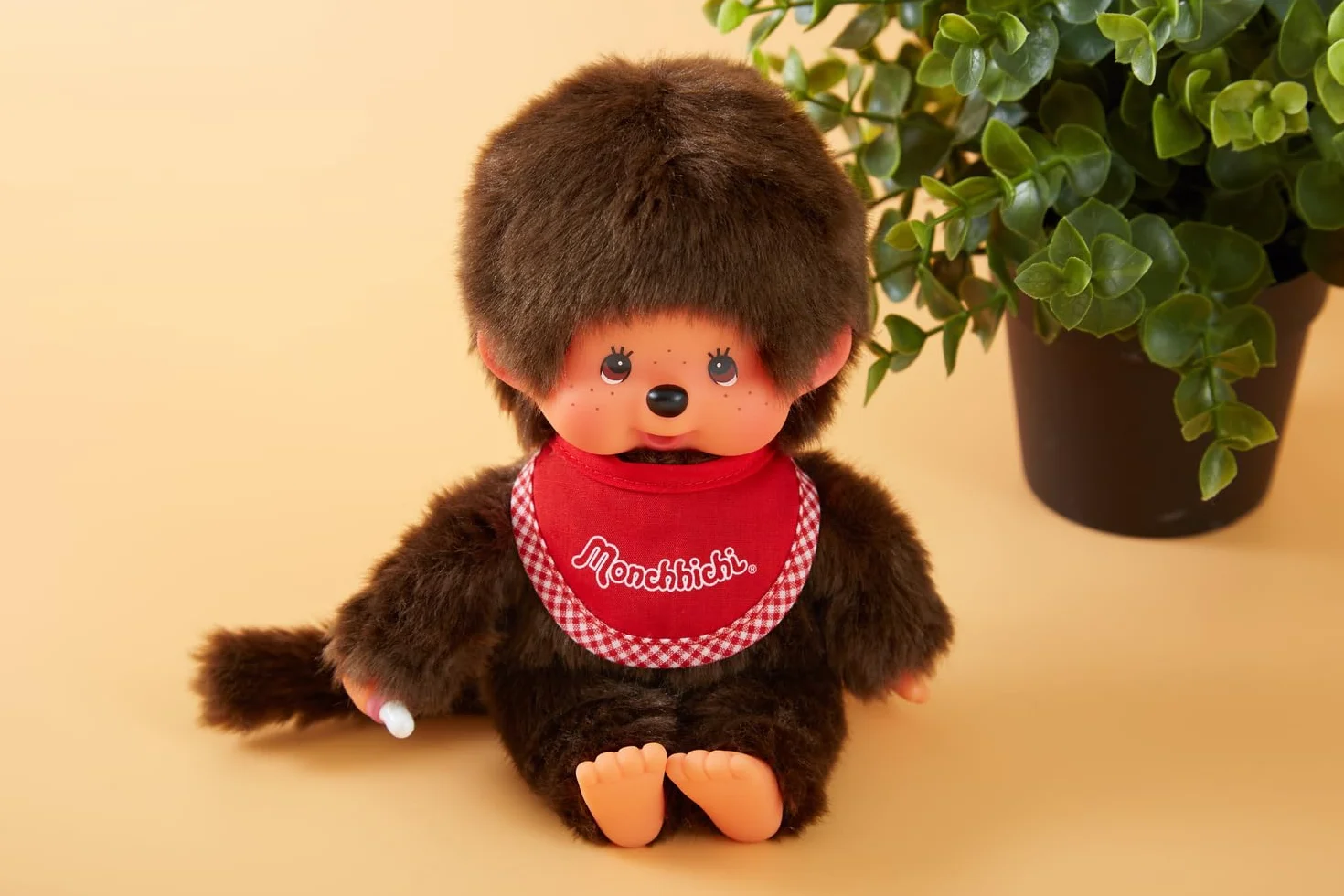 OKU Monchhichi *20 cm Jongen met slab Rood