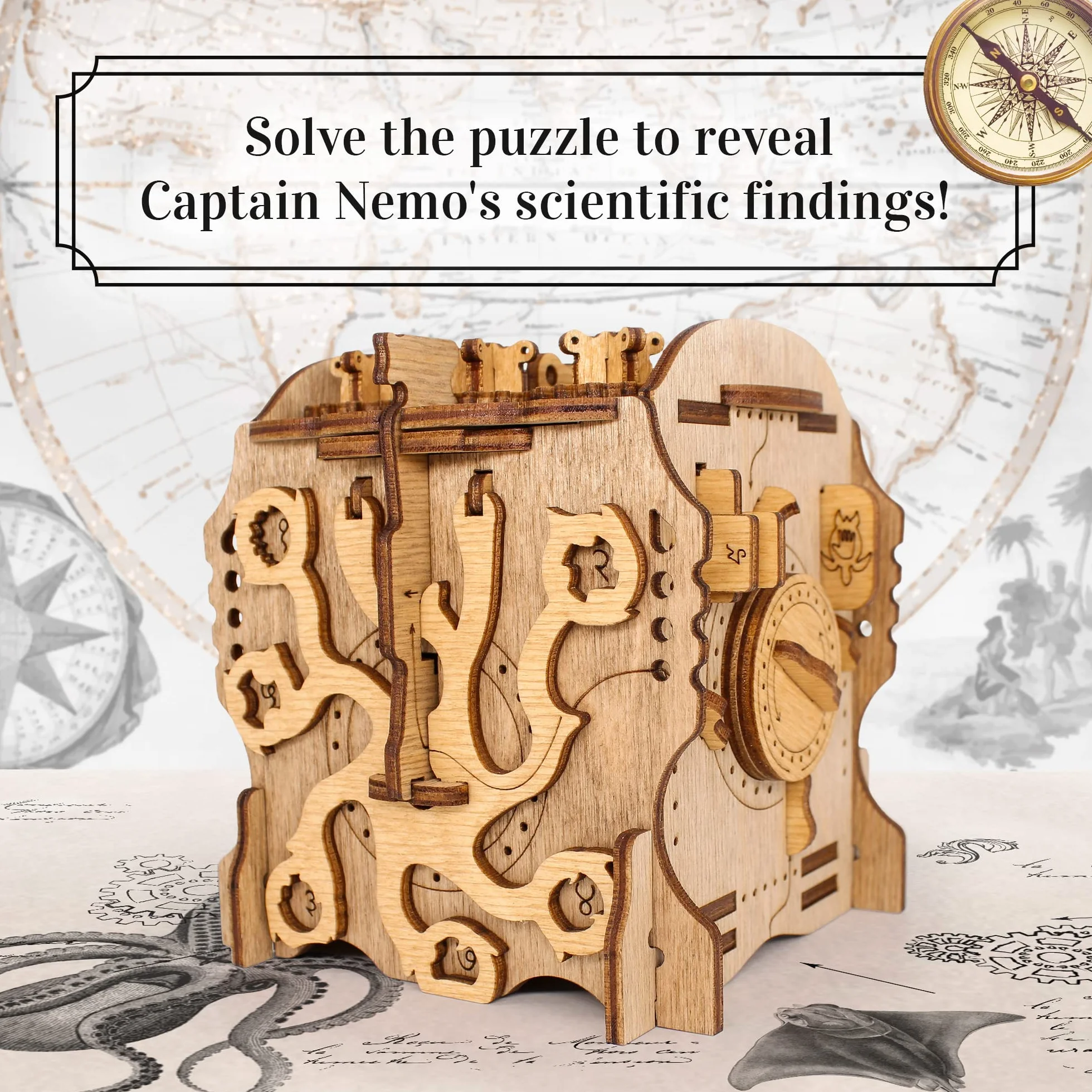 iDventure Cluebox Captain's Nemo Nautilus Escape Room Gra Trudne Pudełko z Puzzlami 3D