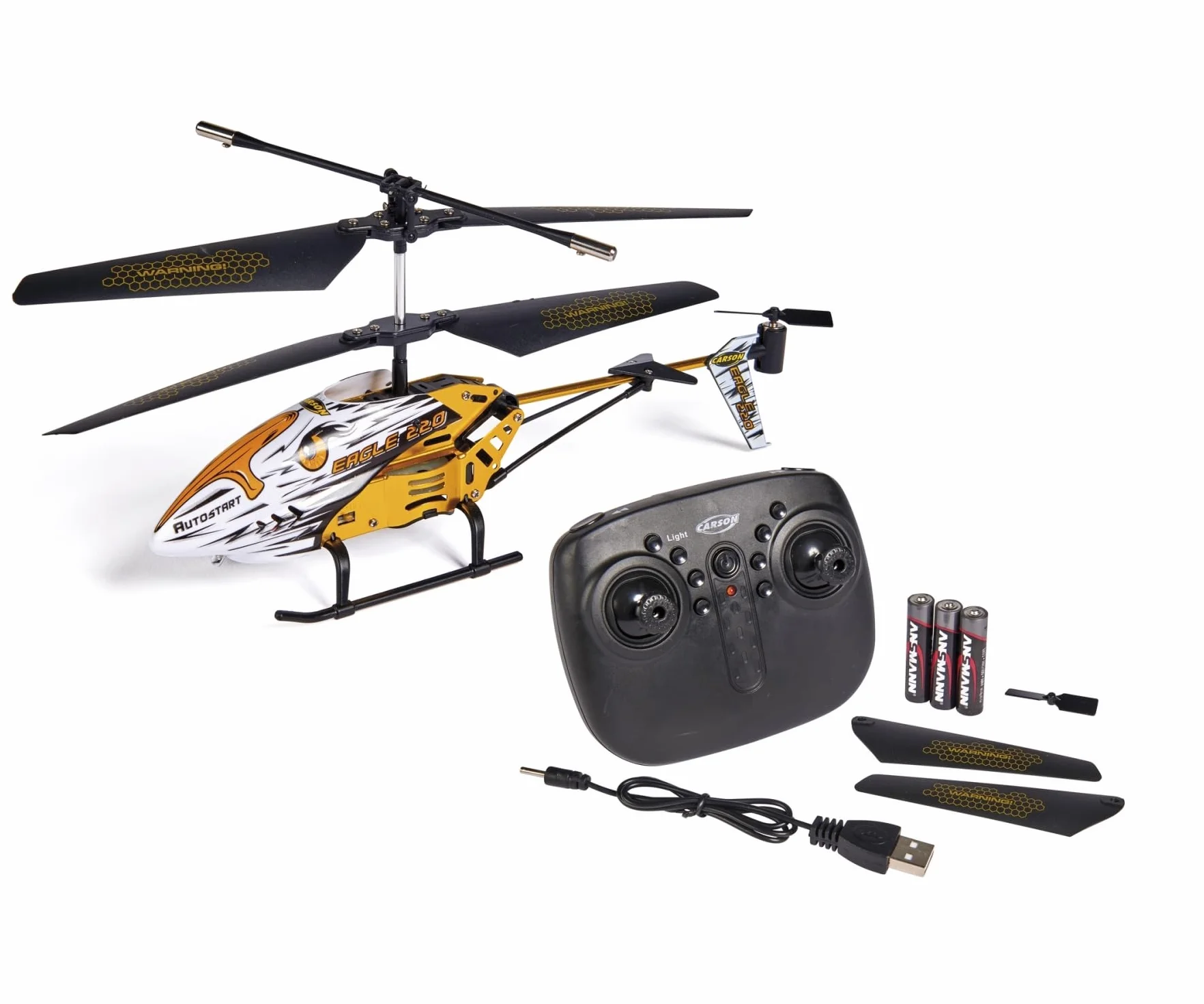 Carson Eagle 220 Autostart 2.4 GHz zdalnie sterowany helikopter RTF dla początkujących szary
