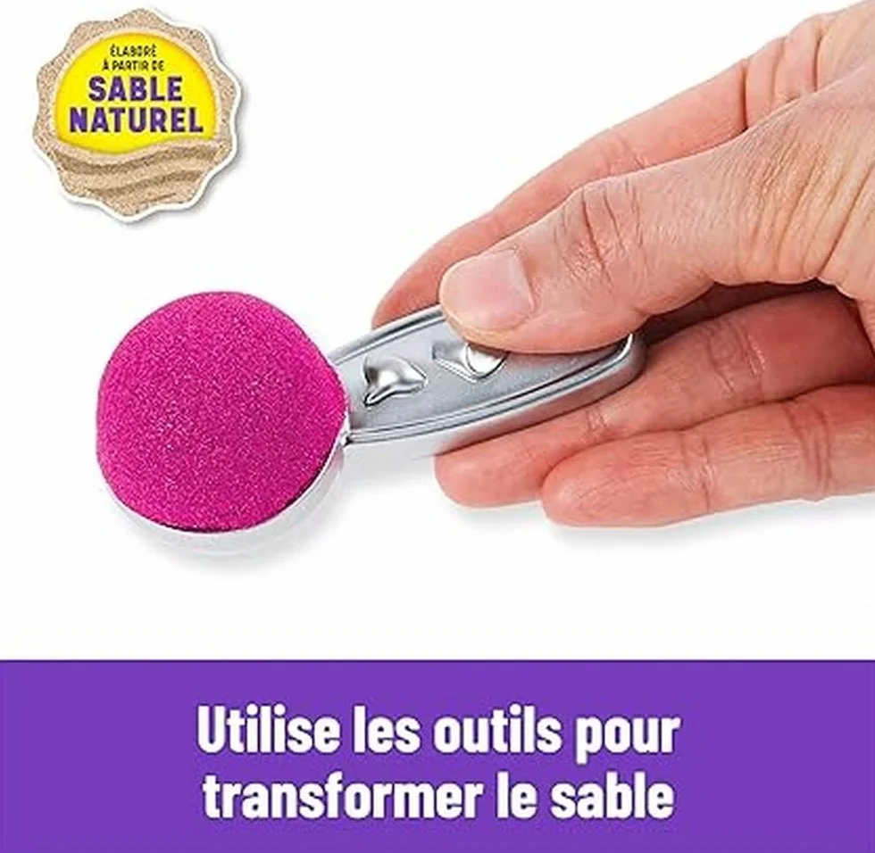 KINETIC SAND MAGICZNY SAS - PUDELICES DELICES LÓD 454 G + 6 NARZĘDZI - Twórz różne hipnotyzujące kształty dzięki temu magicznemu piaskowi jak pasta modelarska - zabawka dla dzieci od 3 lat