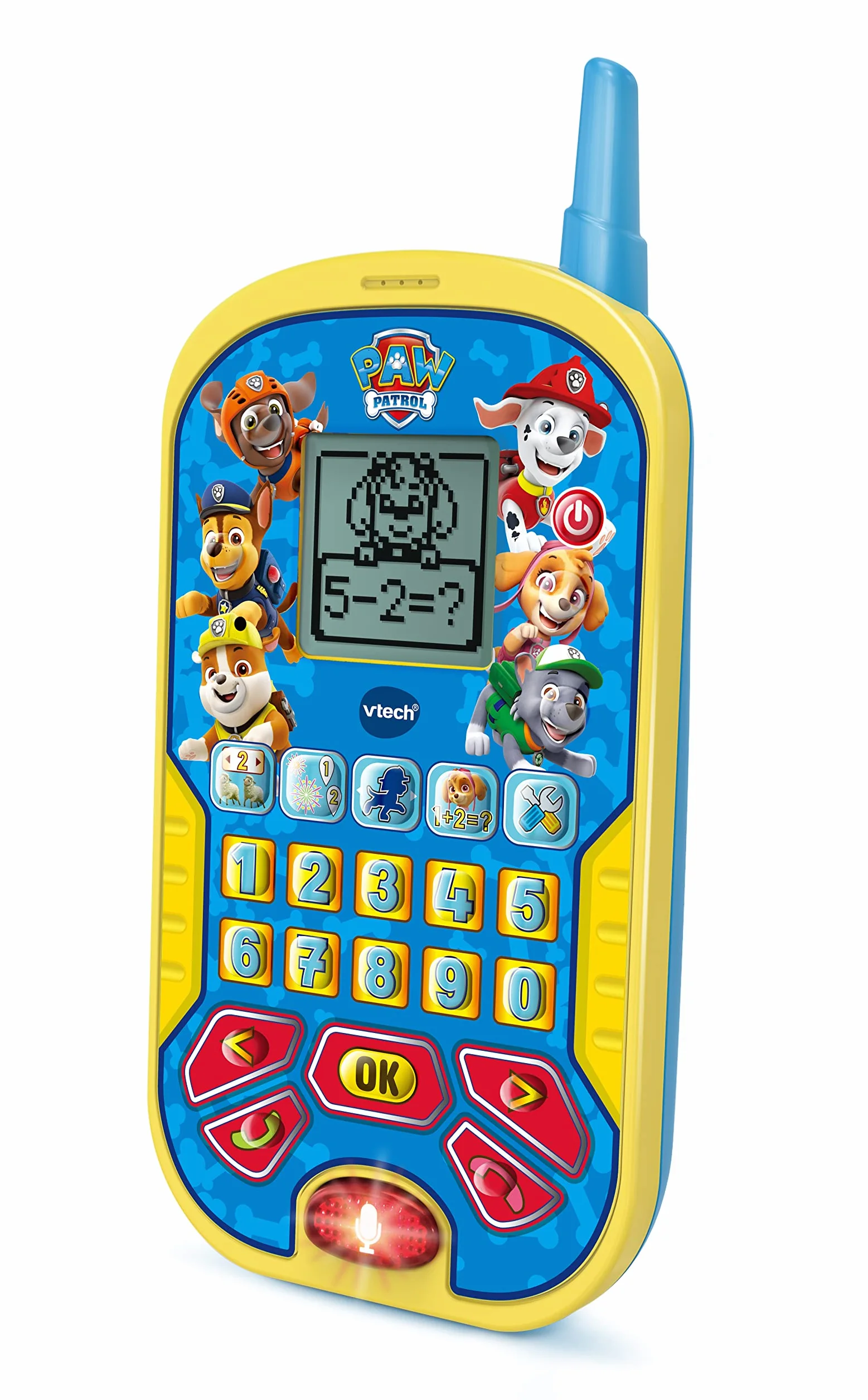 VTech Psi Patrol - telefon komórkowy do nauki - z oryginalnymi głosami Psiego Patrolu i ekscytującymi grami edukacyjnymi - dla dzieci w wieku 2-5 lat - wersja niemiecka