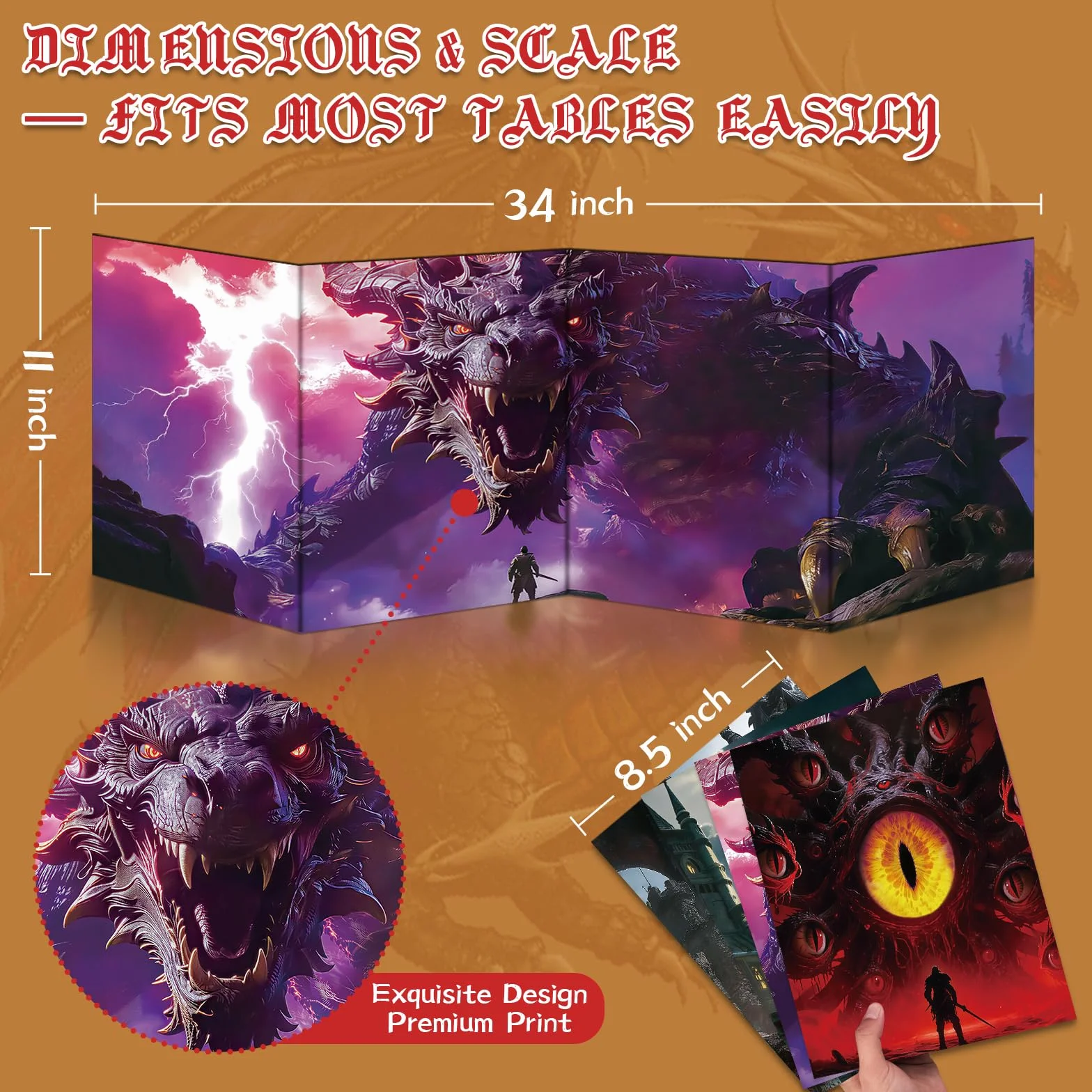 Byhoo 2 x ekran DM do potwornych horrorów A+B