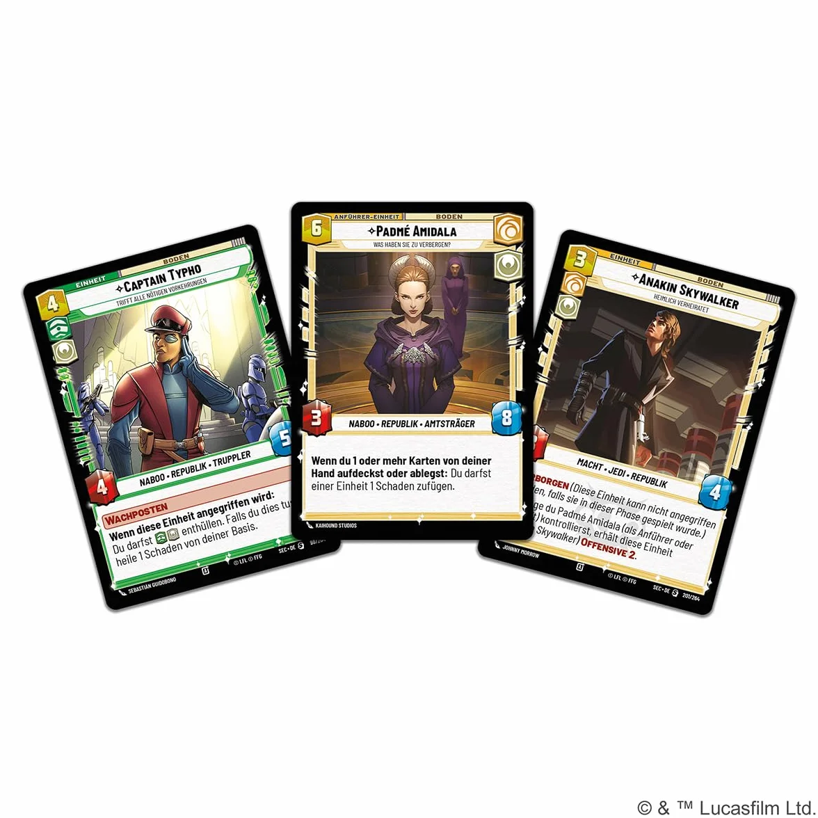 Asmodee - FFG - Star Wars: Unlimited Trading Card Game - Mistrz Intrygi - Spotlight Deck Padmé Amidala, ekskluzywne karty, TCG dla dzieci i dorosłych, wiek 12+, 2+ graczy, 20 minut, niemiecki