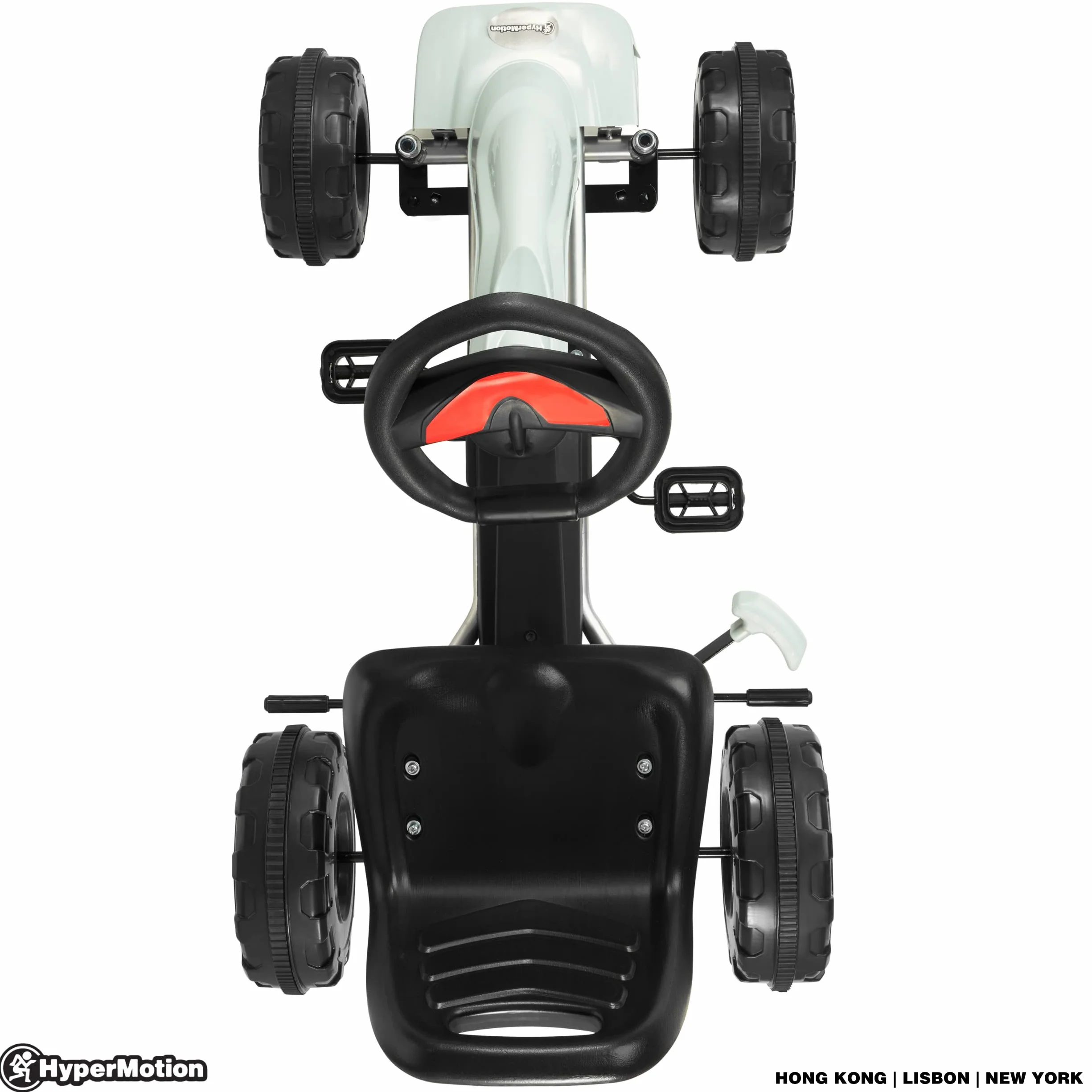 HyperMotion Go-Kart na Pedały dla Dzieci CHESTER, Gokart z Dwoma Trybami Jazdy dla Dziecka 3-5 Lat, Auto dla Dziecka, Samochód Dziecięcy od 3 Lat, Waga do 30 kg, Szary