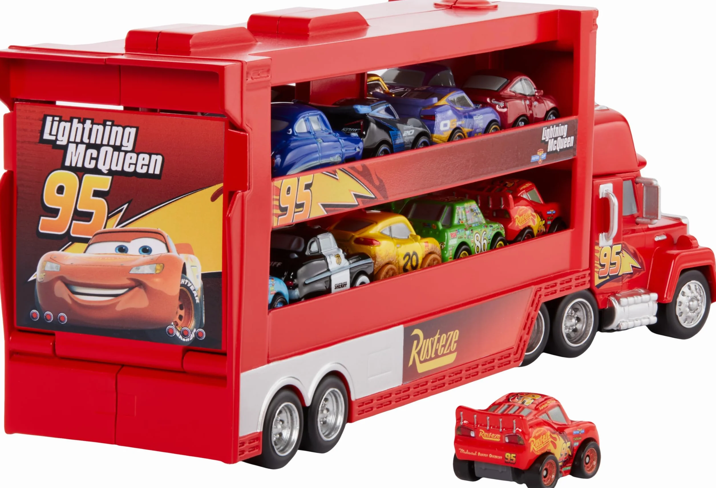 Mattel Disney Pixar Cars - Asortyment Mini Racer Transporter Z Mini pojazdem, Zabawki od 4 Lat GNW34