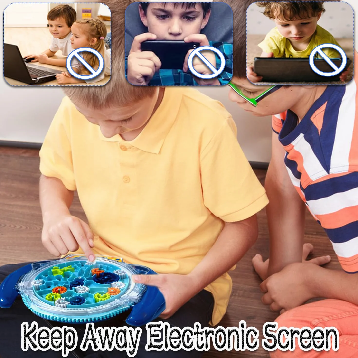 JRD&BS WINL Labirynt 3D, gra logiczna dla dzieci i dorosłych, zabawka edukacyjna dla chłopców i dziewczynek, prezent dla dzieci, deska labiryntowa, grawitacja, labirynt IQ, zabawka (niebieska)
