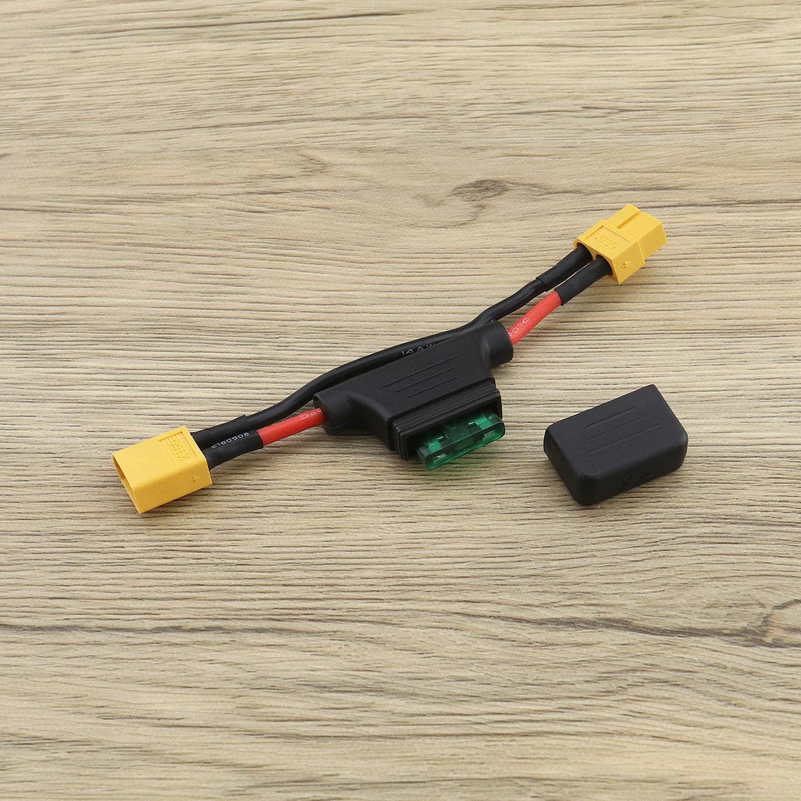 Kabel przedłużający XT60 męski na XT60 żeński z bezpiecznikiem 30 A 14 AWG przewód silikonowy do rowerów elektrycznych drona RC samochód quadcopter ładowarka akumulatora
