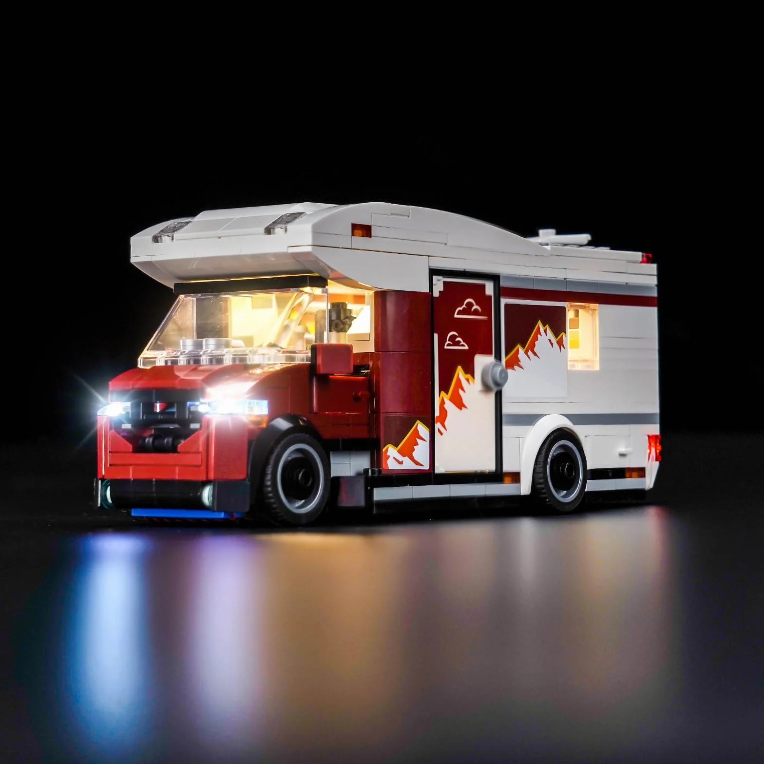 Zestaw świateł LED kompatybilny z Lego Holiday Adventure Camper Van 60454 (nie jest to model), zestaw oświetleniowy kompatybilny z Lego Holiday Adventure Camper Van kreatywna zabawka