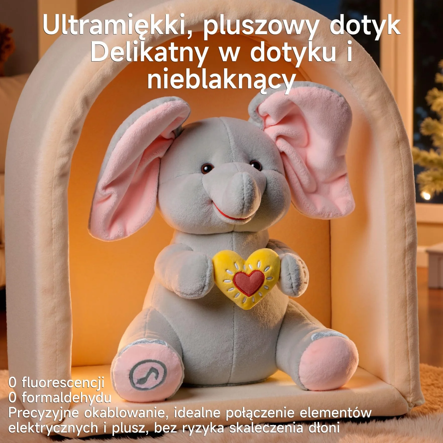 Interaktywny słoń Zabawka Pluszowa, A Kuku Pluszak, Śpiewająca Mówiąca Elektryczna Pluszowy, Prezent dla Dzieci
