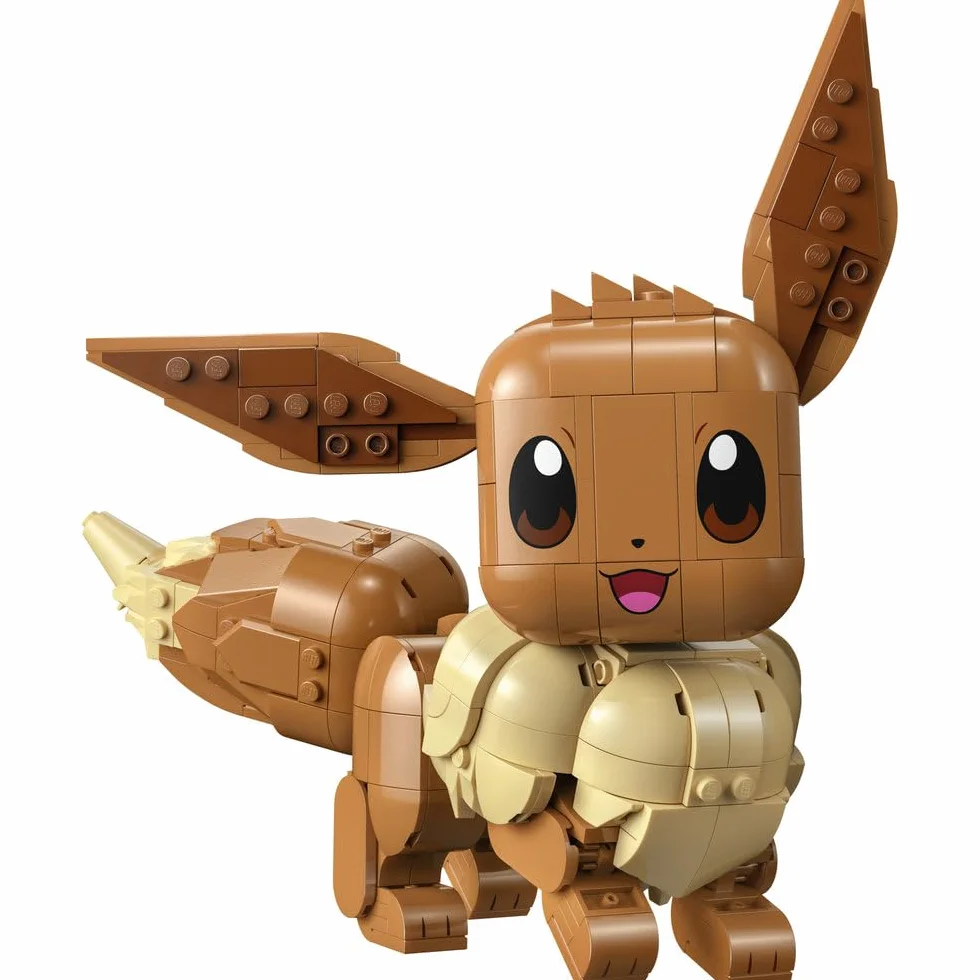 LEGO Pokémon Eevee, zestaw klocków konstrukcyjnych dla dorosłych, ruchoma figurka kolekcjonerska, szczegółowy model Pokémona, pomysł na prezent dla gracza, dla par i fanów gamingowych dekoracji 72151