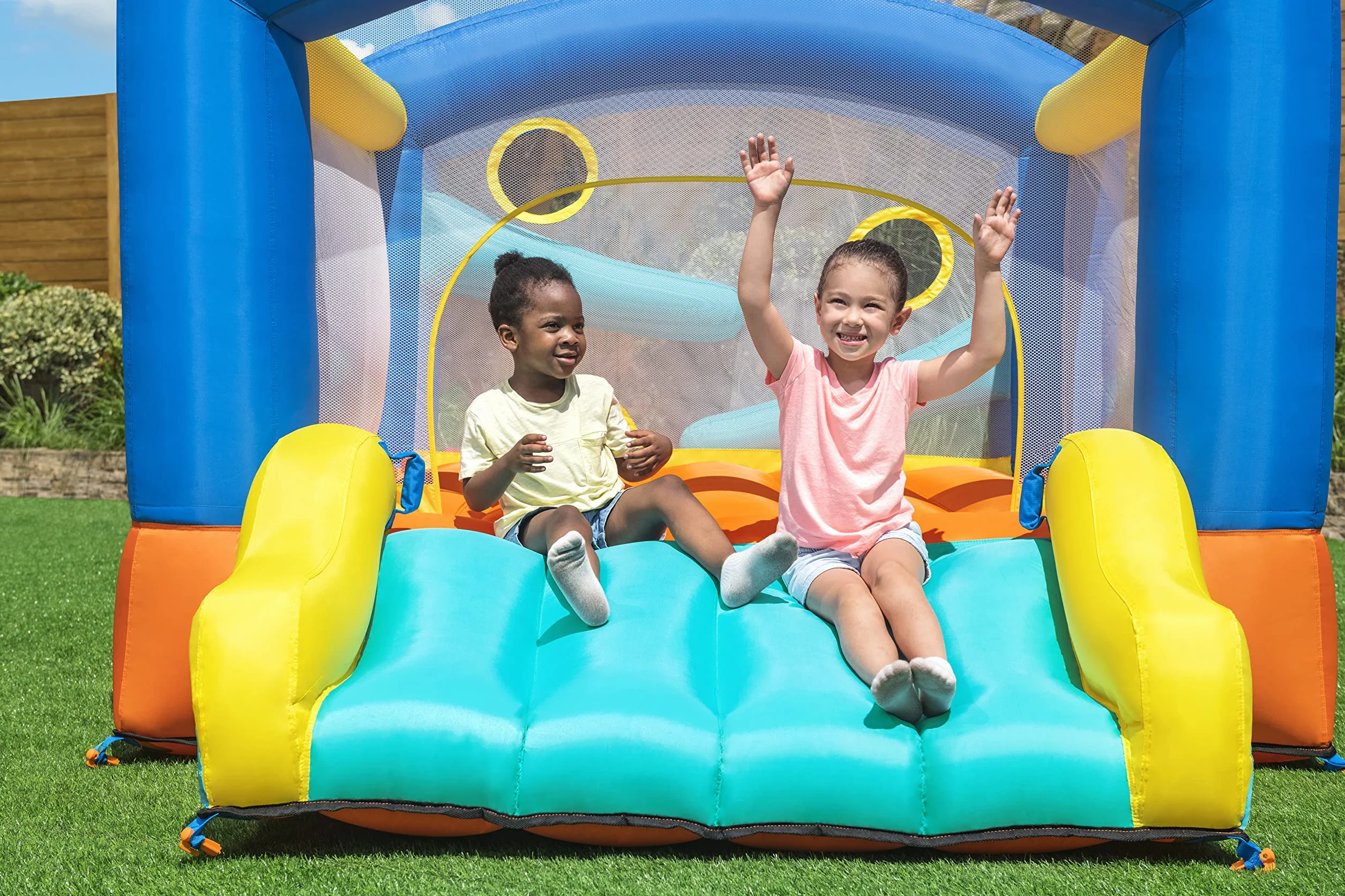 Bestway H2OGO zamek dmuchany z ciągłą dmuchawą Leap & Play 289 x 213 x 173 cm