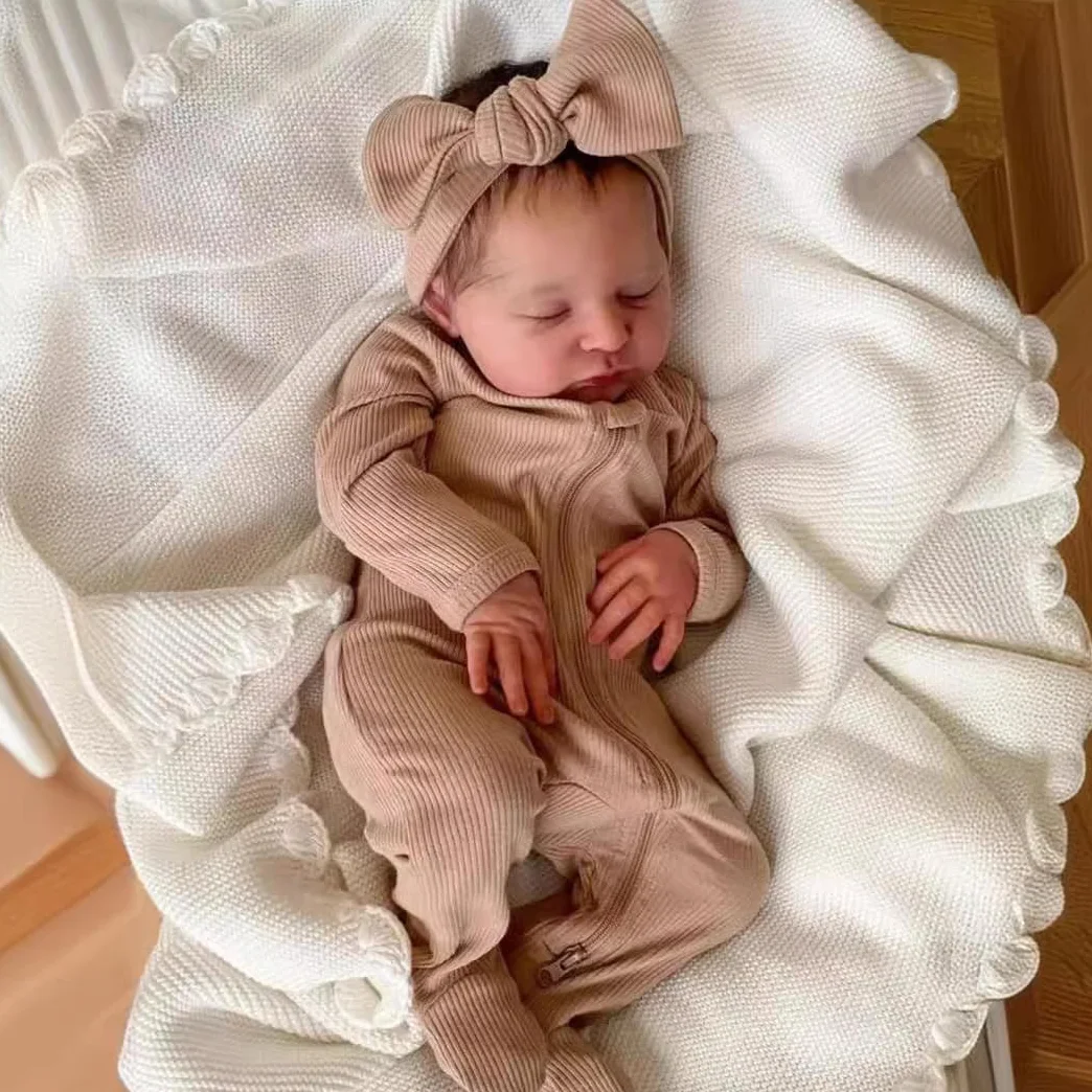 Realistyczne lalki Reborn 20 cali 50 cm miękka winylowa lalka Reborn Śpiąca lalka dziewczynki chłopcy lalki dla niemowląt Reborn Babies