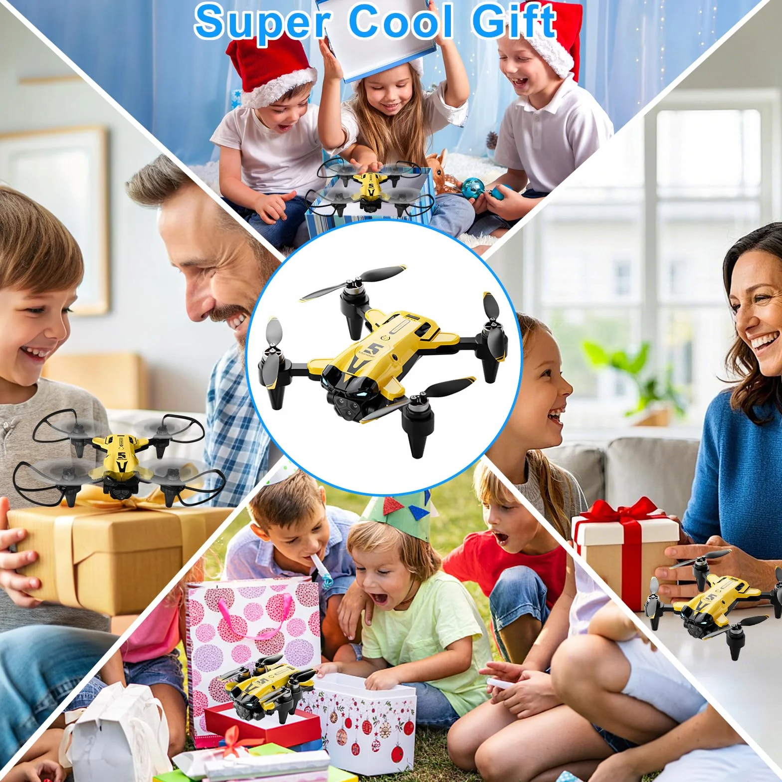Składany Mini RC Drone, Dron z kamerą 4K, Składany dron dla początkujących, Silnik bezszczotkowy, Przewrót 3D, Start/lądowanie jednym przyciskiem, prezent dla dzieci lub początkujących, 2 baterie