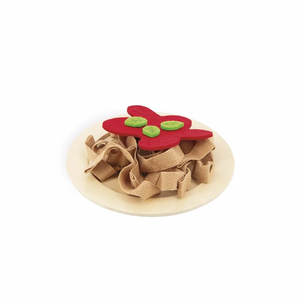 Janod - Pasta Mix - Zestaw Makaronów - Imitacja Gotowanie i Dinette - 58 elementów w zestawie z drewna, kartonu i filcu - Certyfikat FSC - Farba na bazie wody - Od 3 lat, J06598