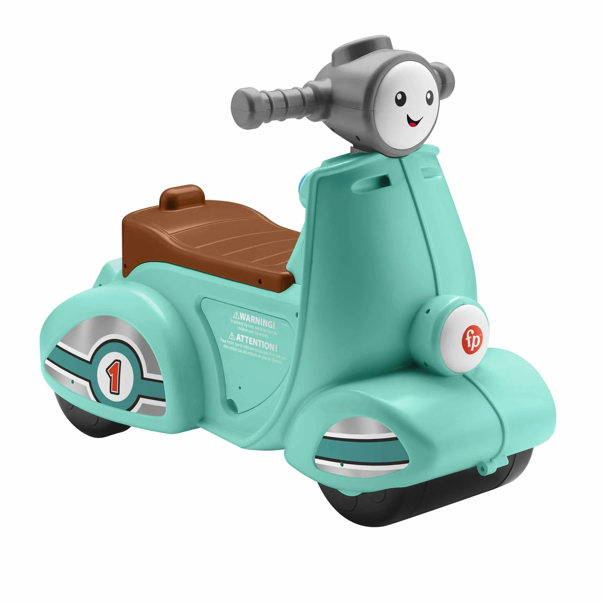 Fisher-Price HMV76 - zabawka jeżdżąca na hulajnodze dla maluchów z treścią edukacyjną Smart Stages do odgrywania ról, wersja wielojęzyczna, zabawka edukacyjna, baby playzeg od 12 miesięc